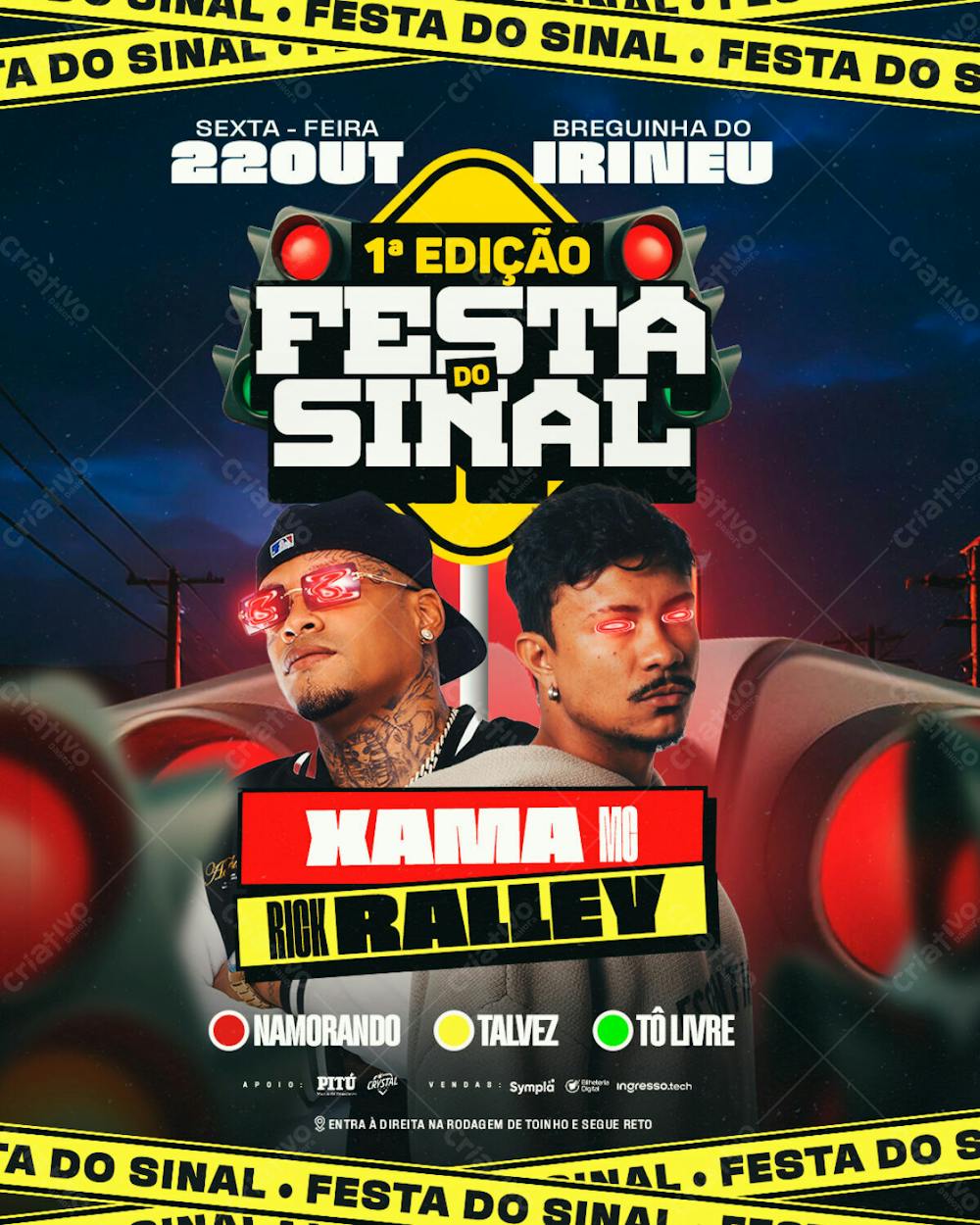 Flyer Evento Festa Do Sinal Feed Psd Editável