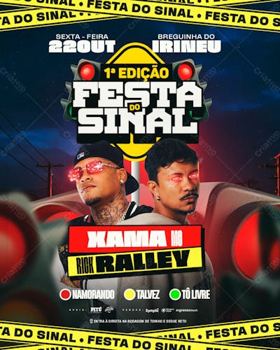 Flyer Evento Festa Do Sinal Feed Psd Editável