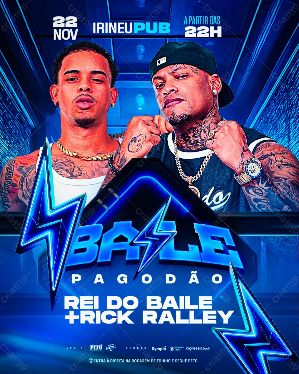 Flyer Baile Pagodão PSD Editável