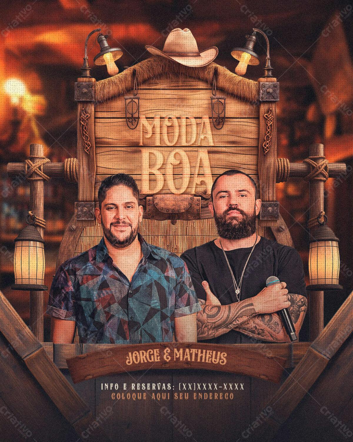 Flyer para Show Jorge & Matheus PSD Editável