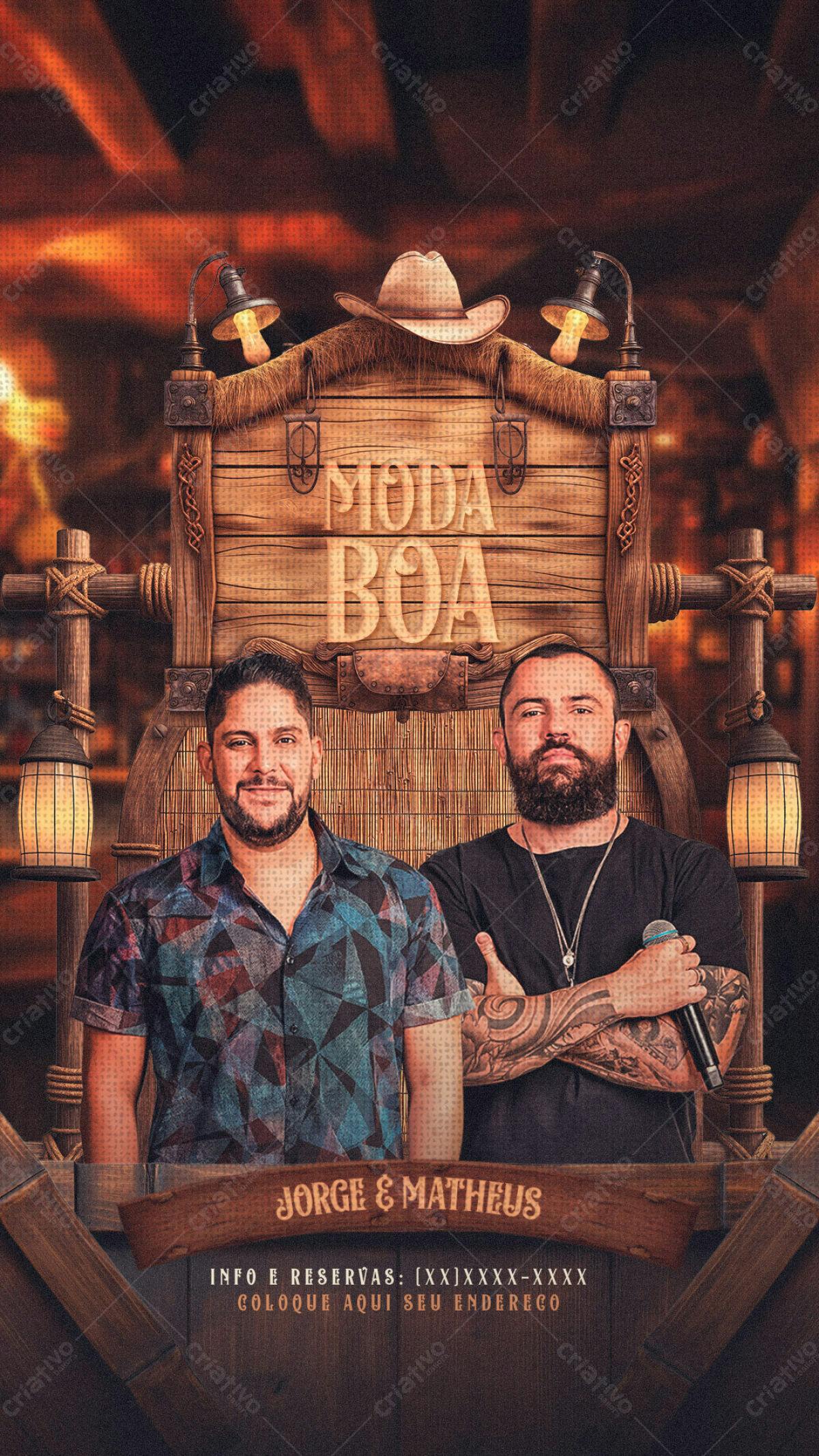 Flyer para Show Jorge & Matheus PSD Editável