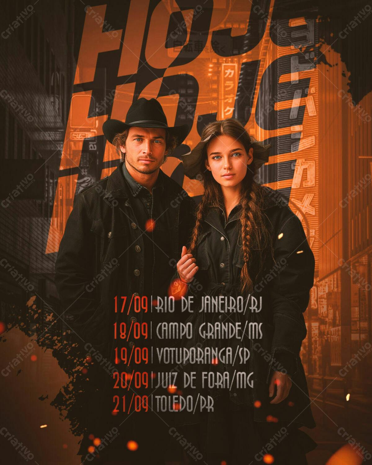 Flyer para Turnê Musical PSD Editável