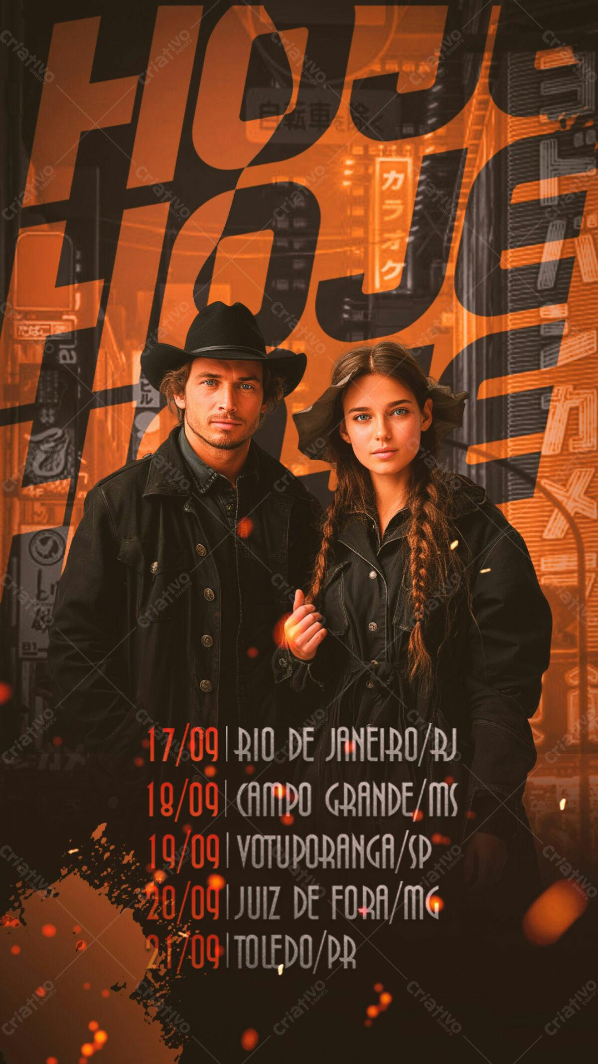 Flyer para Turnê Musical PSD Editável