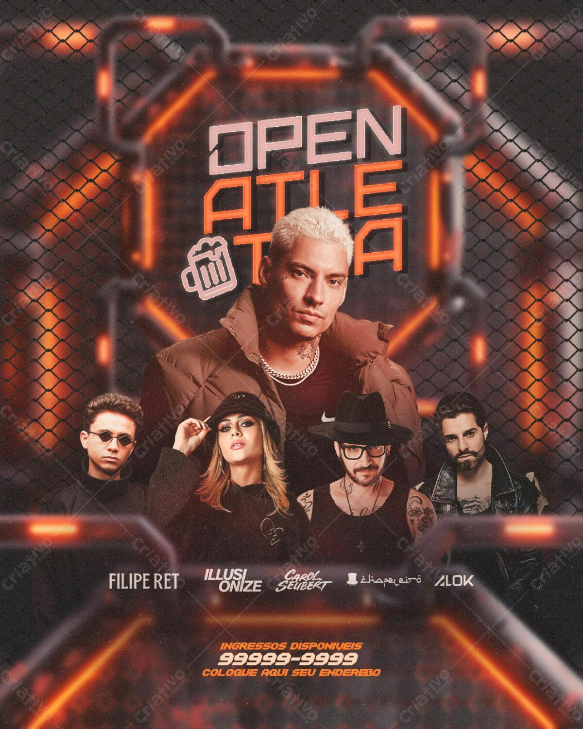 Flyer Open Battle Festa PSD Editável