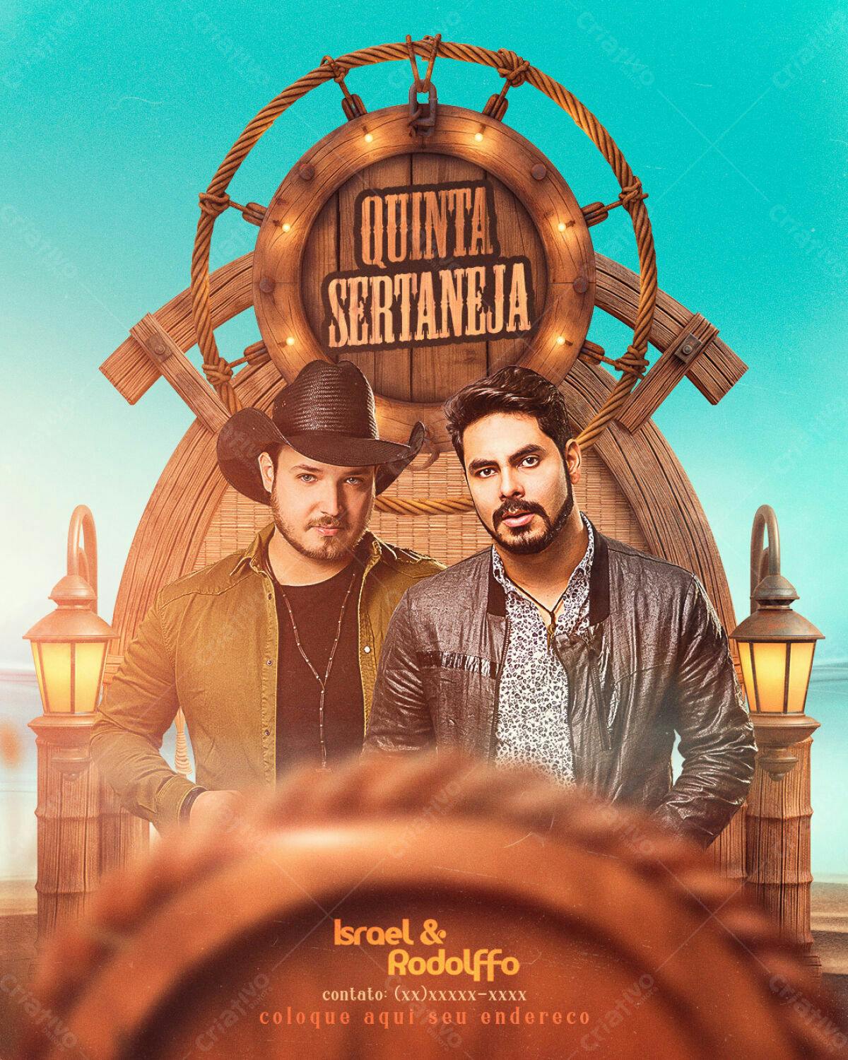 Flyer para Quinta Sertaneja PSD Editável