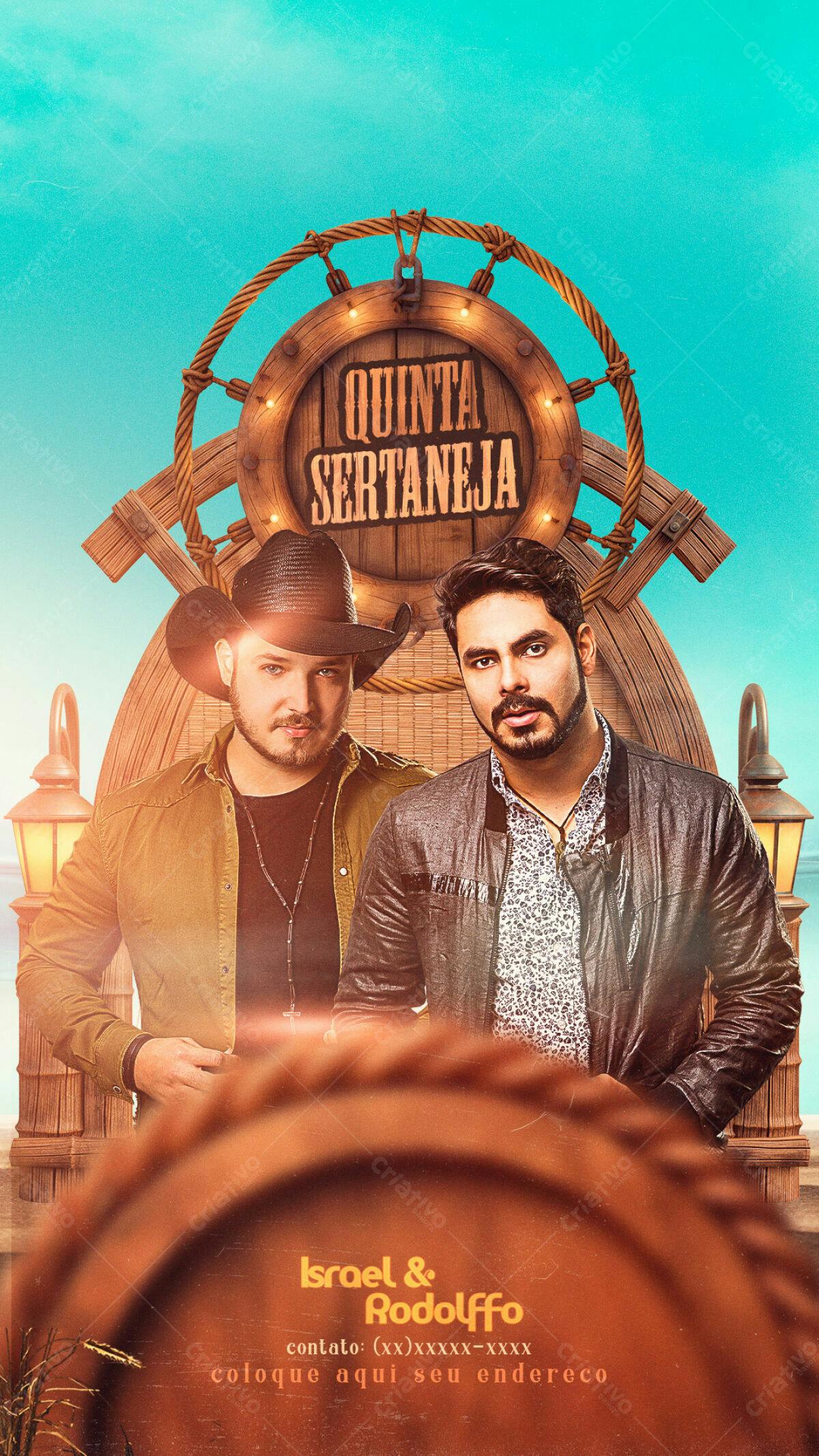 Flyer para Festa Sertaneja PSD Editável