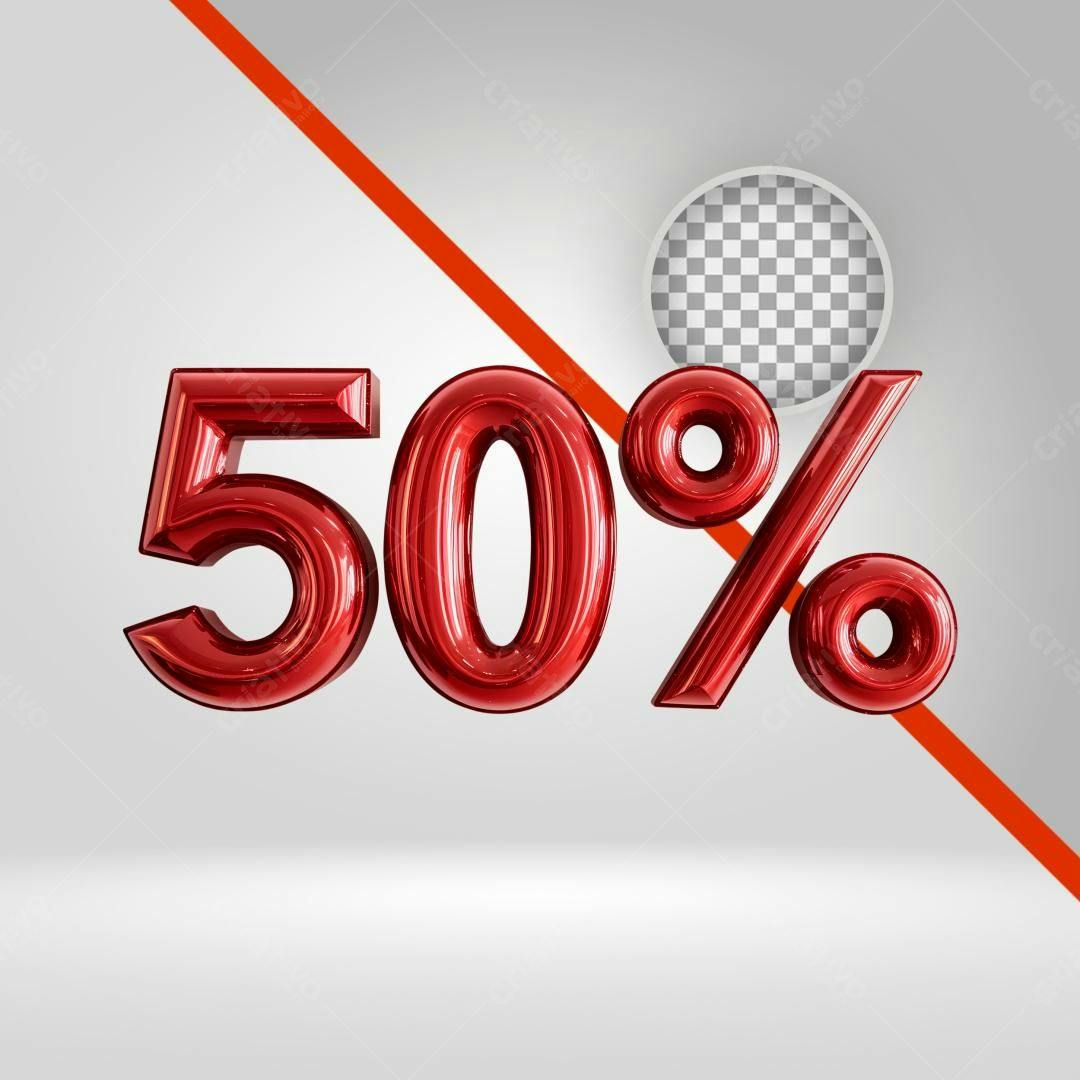 Icone Desconto 50% PNG com fundo transparente