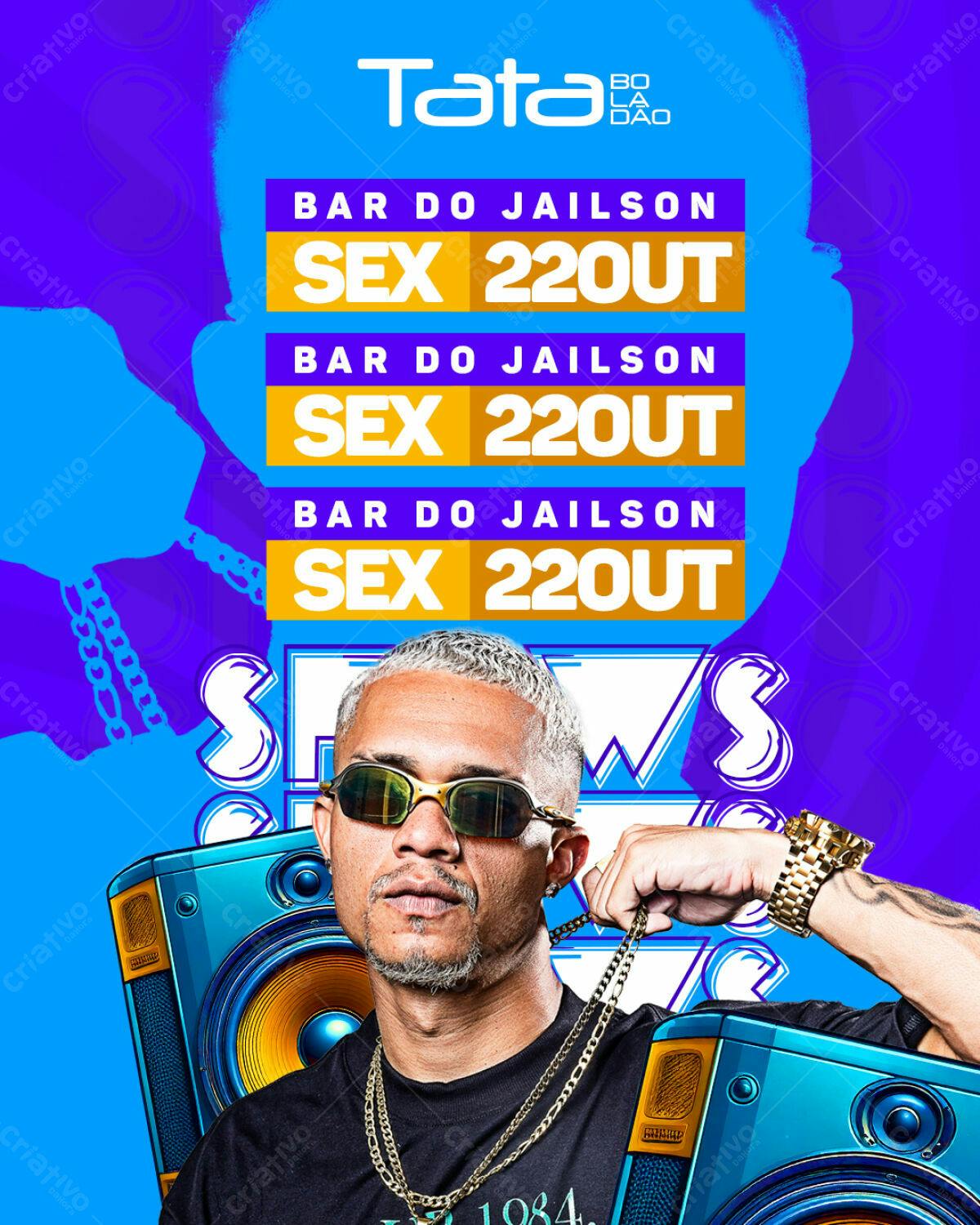 Flyer Festa Bar do Jailson Sex 220ut PSD Editável