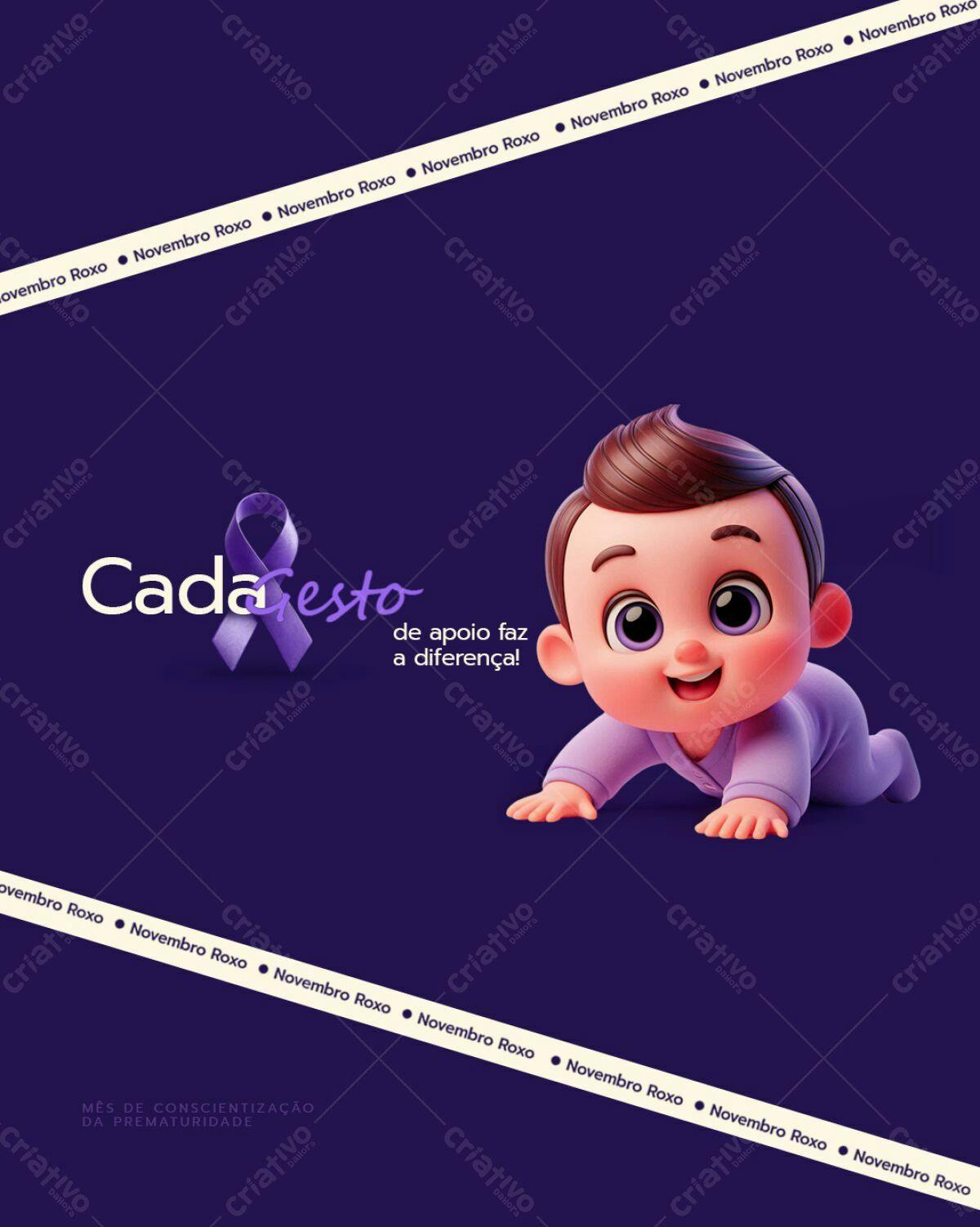 PSD para Campanha Novembro Roxo Editável