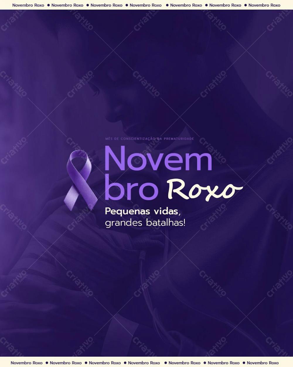 Novembro Roxo, Pequenas Vidas, Grandes Batalhas Psd Editável