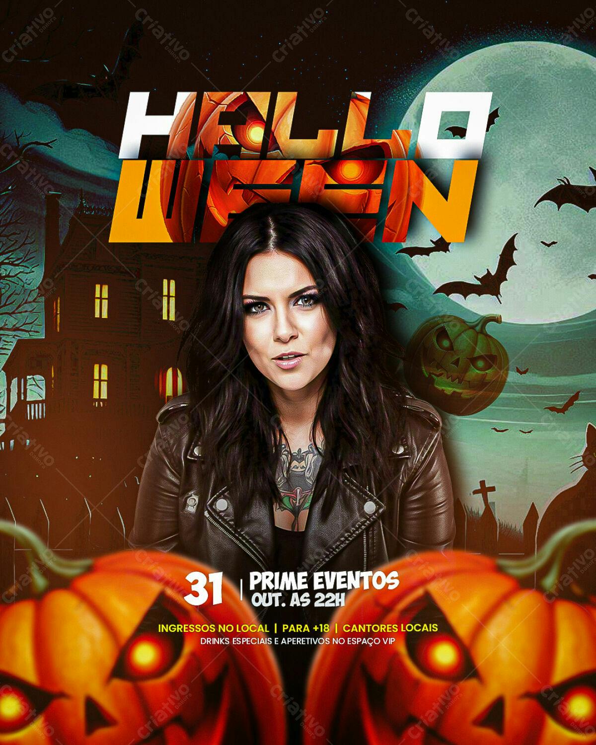 Flyer para Festa de Halloween PSD Editável