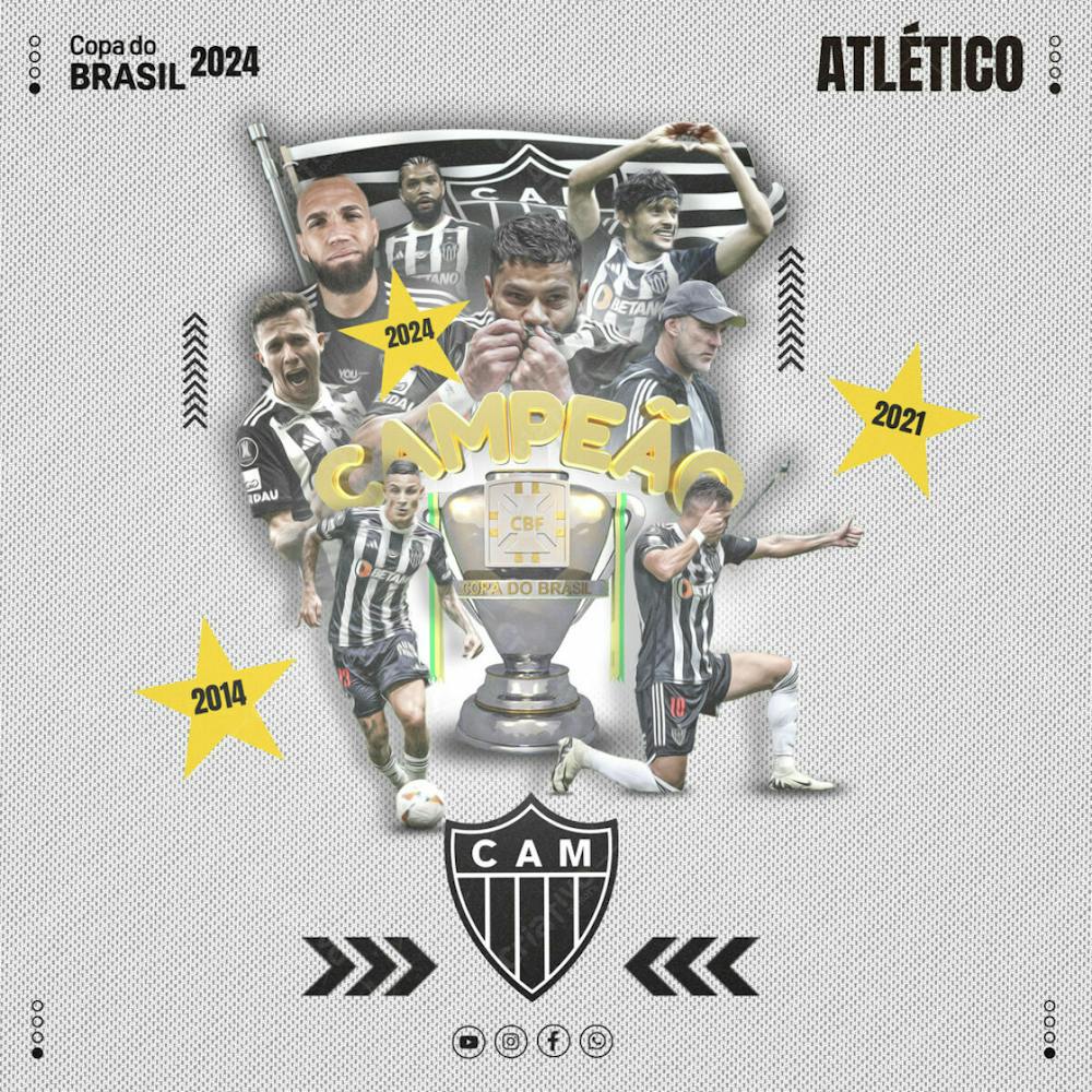 Flyer Futebol Atlético Campeão Copa Do Brasil Feed