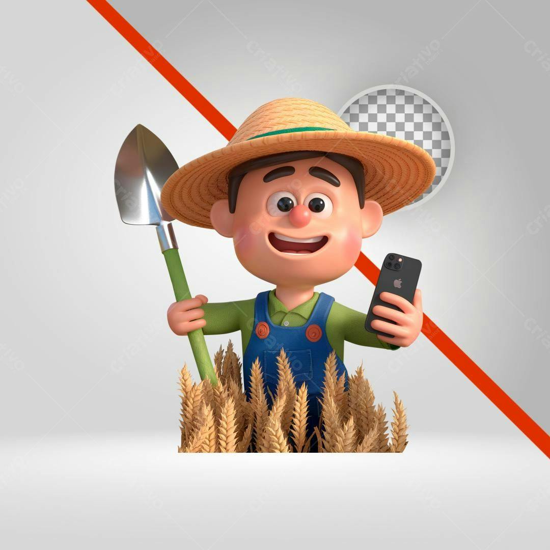 Icone Agricultor PNG com fundo transparente