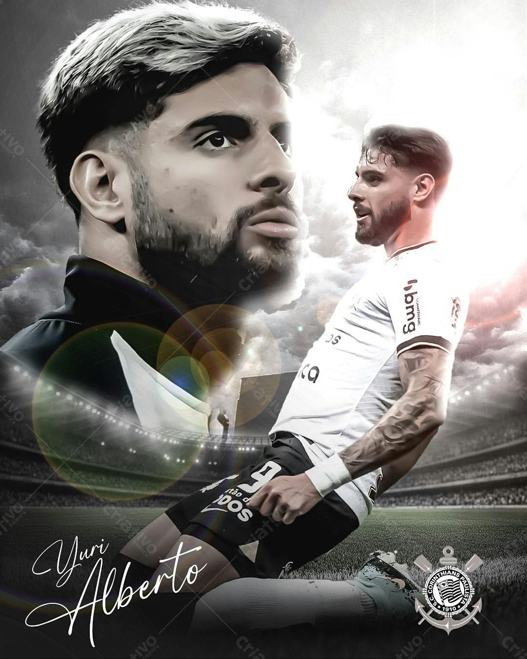 Arte do Jogador Yuri Alberto PSD Editável