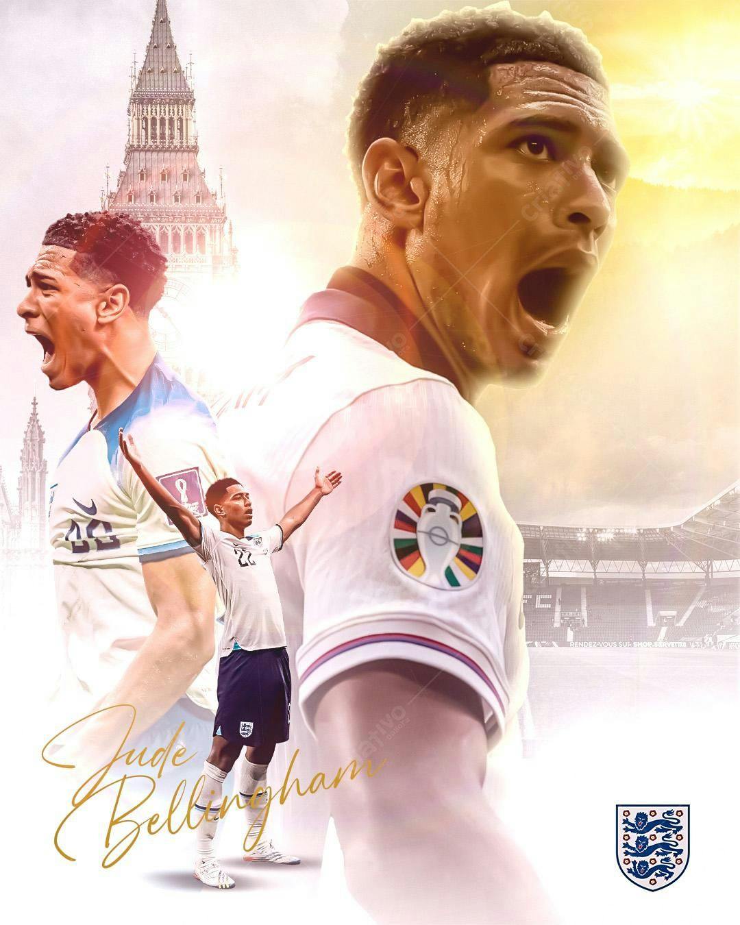 Arte do Jogador Jude Bellingham PSD Editável
