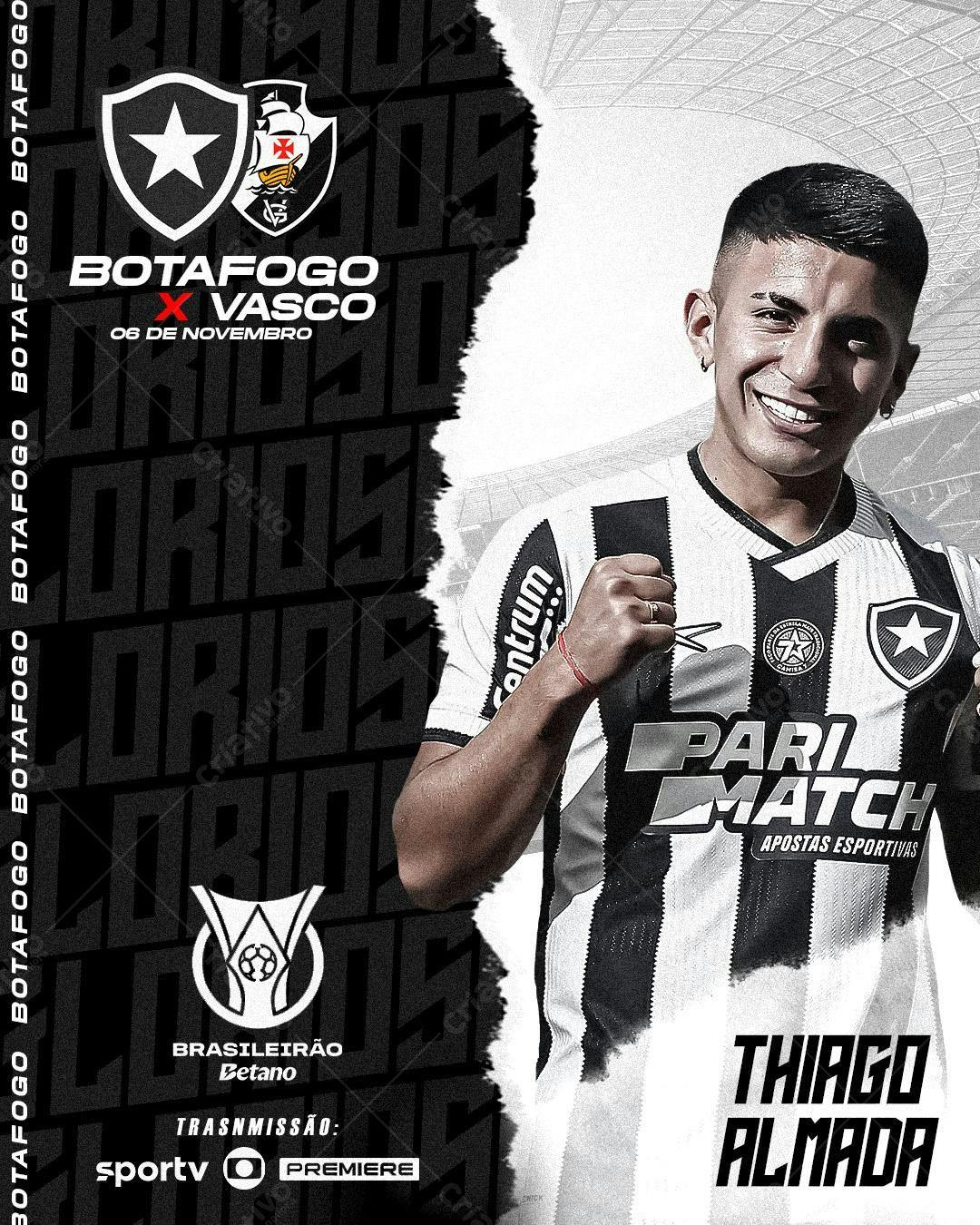 Flyer Botafogo x Vasco PSD Editável