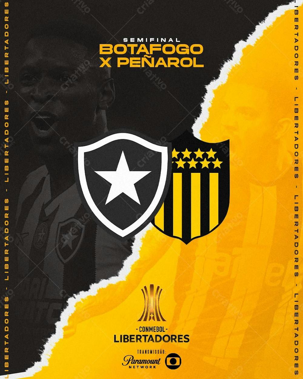 Flyer Futebol Botafogo X Penarol Feed Psd