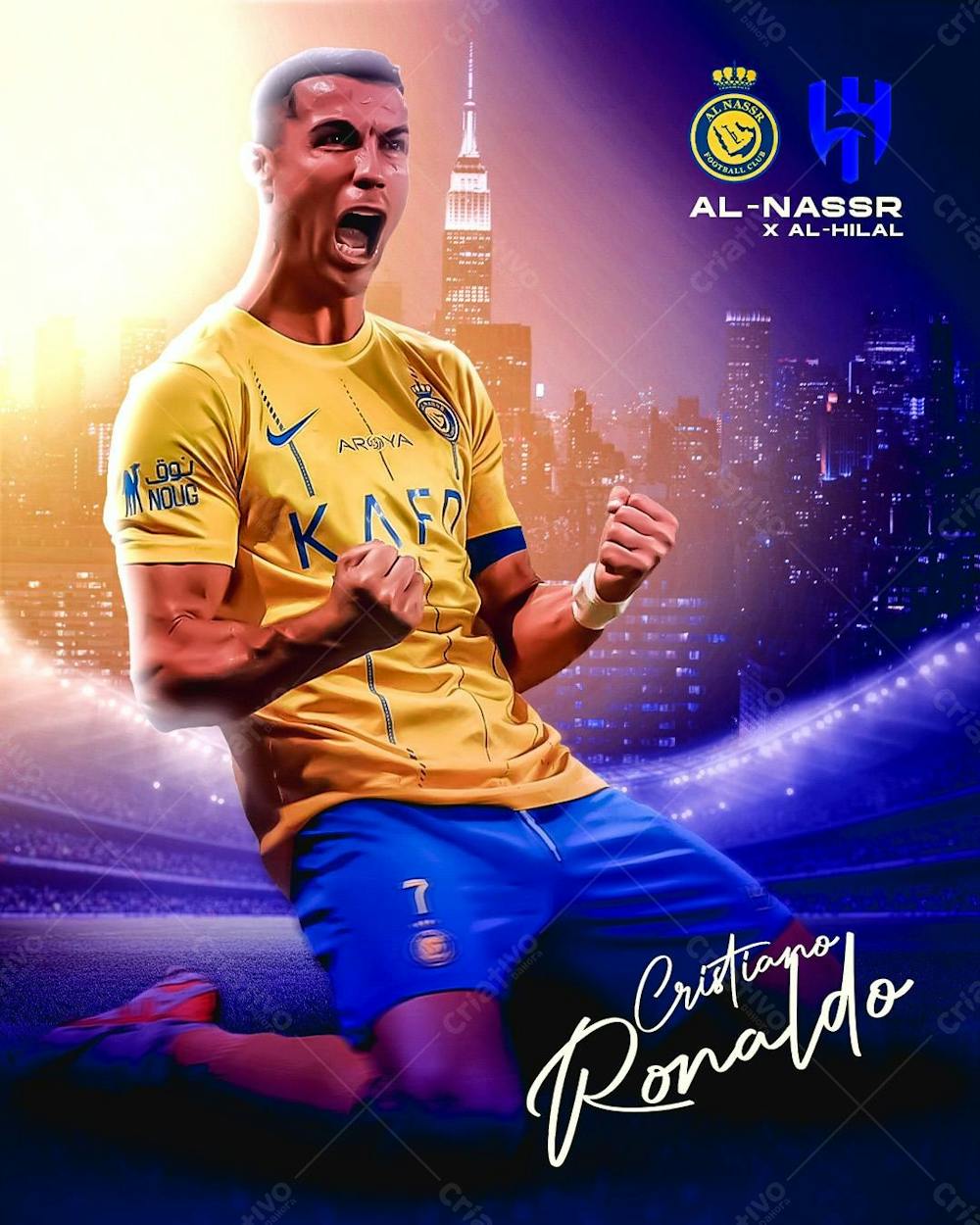 Flyer Futebol Cristiano Ronaldo Feed Psd