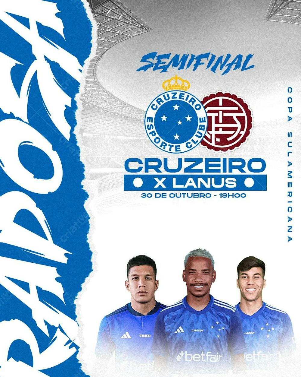 Flyer Futebol Cruzeiro  Feed Psd