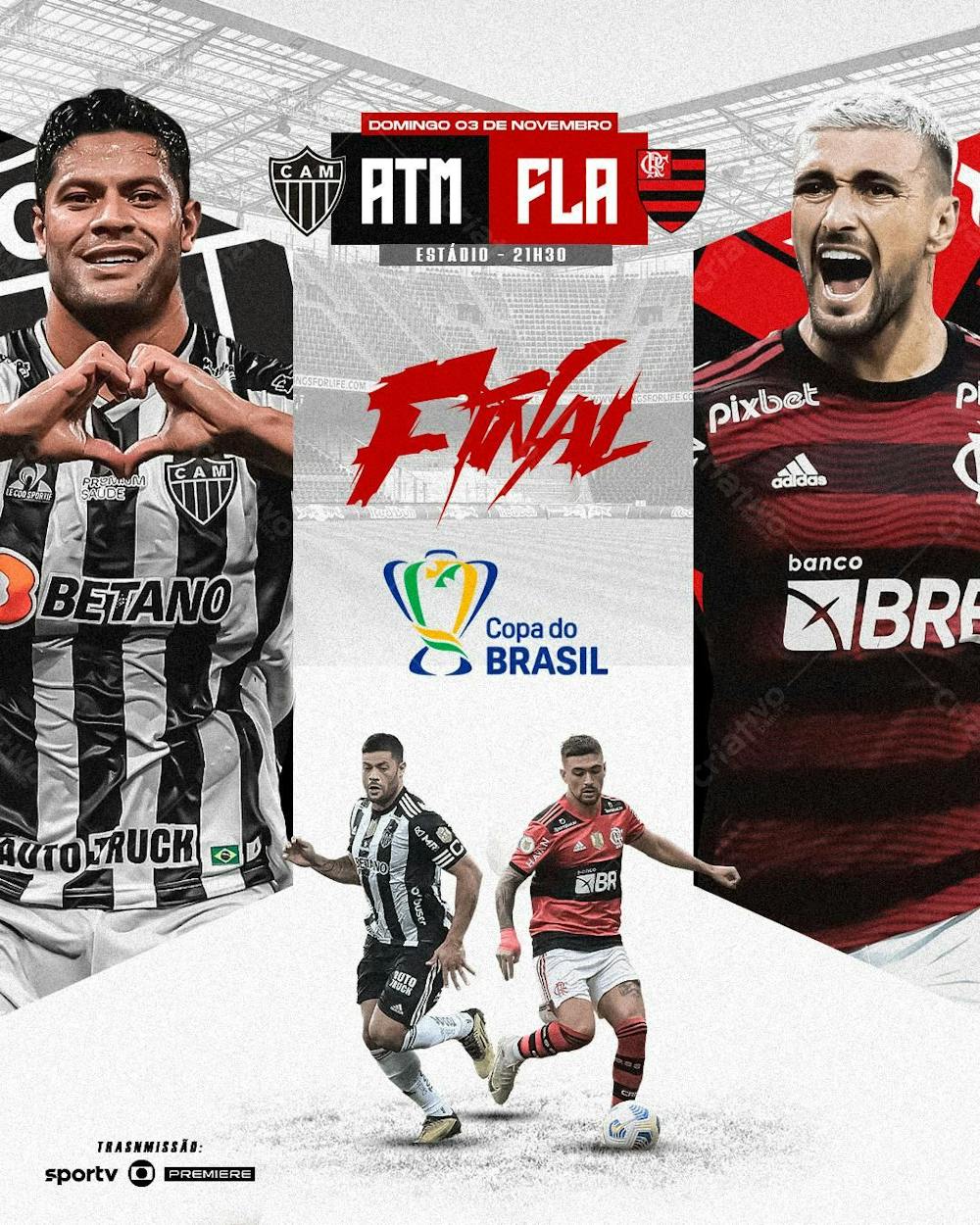 Flyer Futebol Final Copa Do Brasil Feed Psd