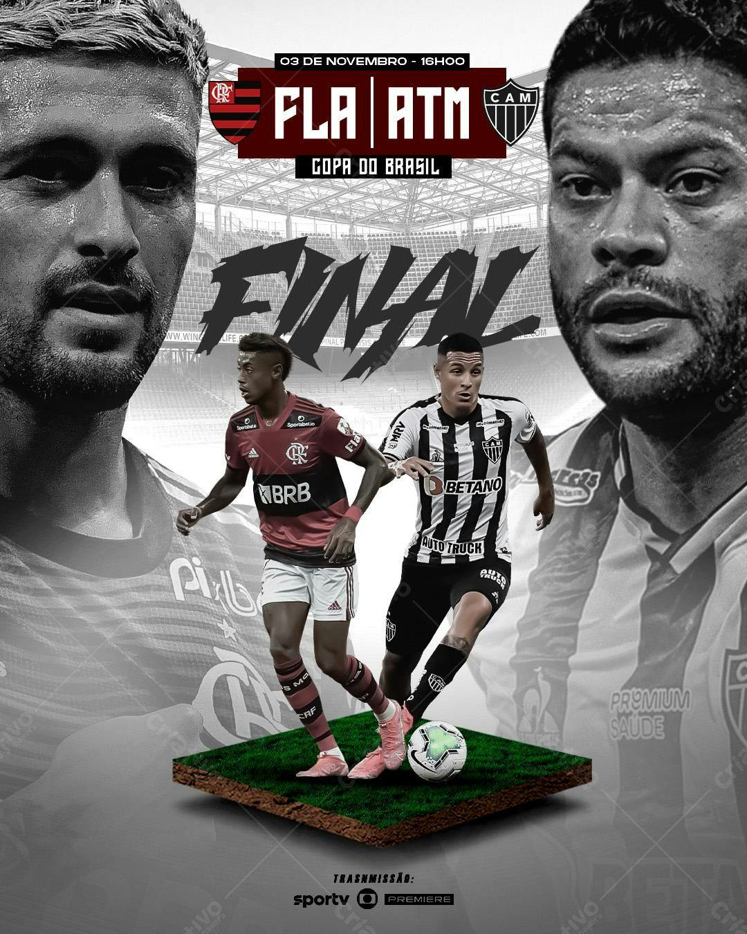 Flyer Final Copa do Brasil FLA x ATM PSD Editável