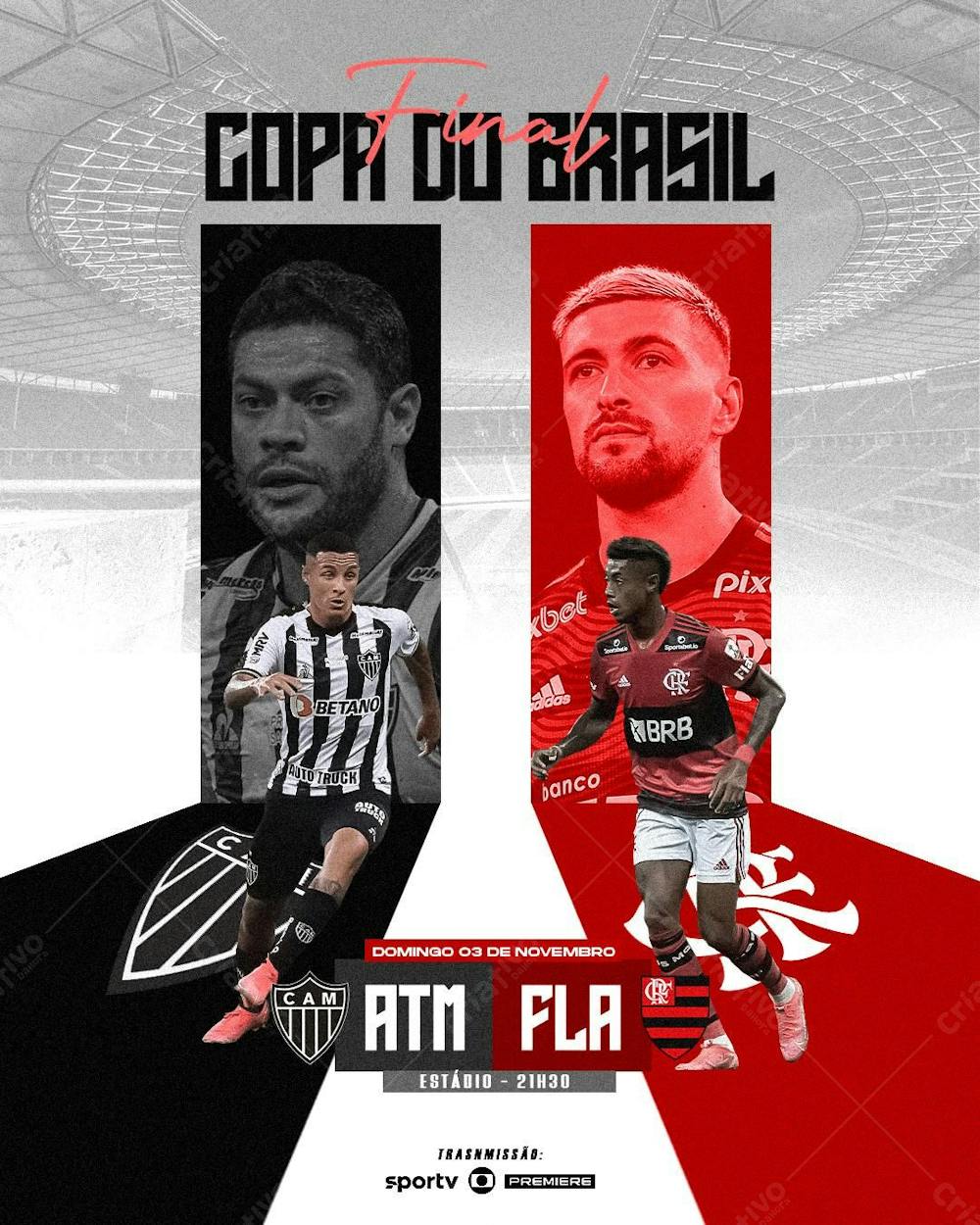 Flyer Futebol Final Copa Do Brasil Feed Psd