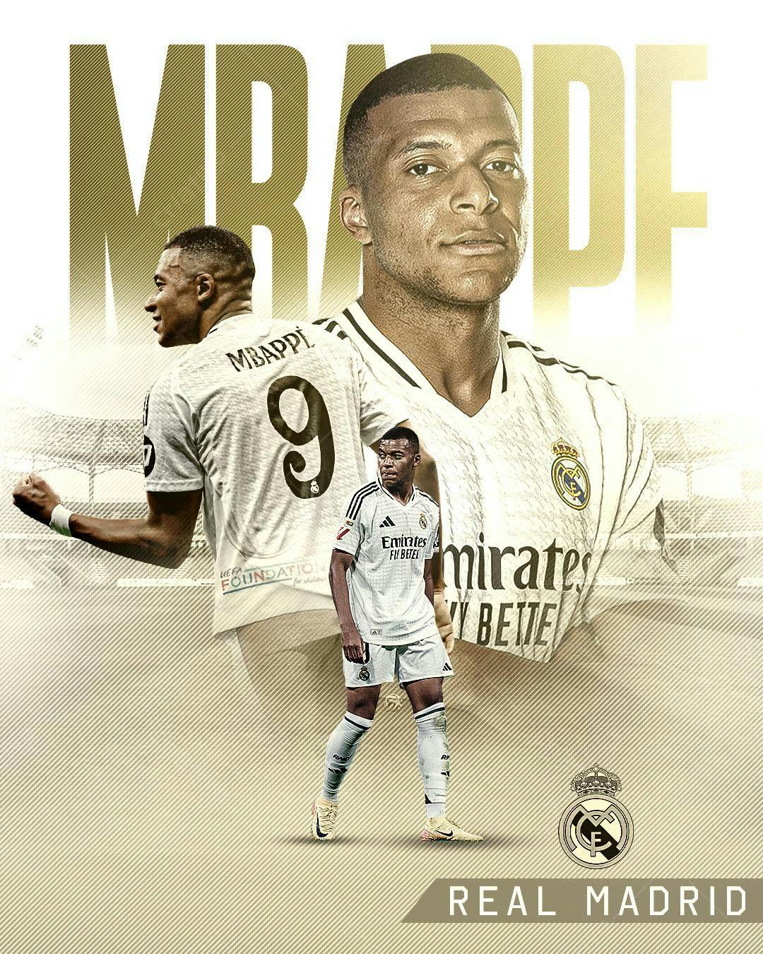 Poster Mbappé Real Madrid PSD Editável