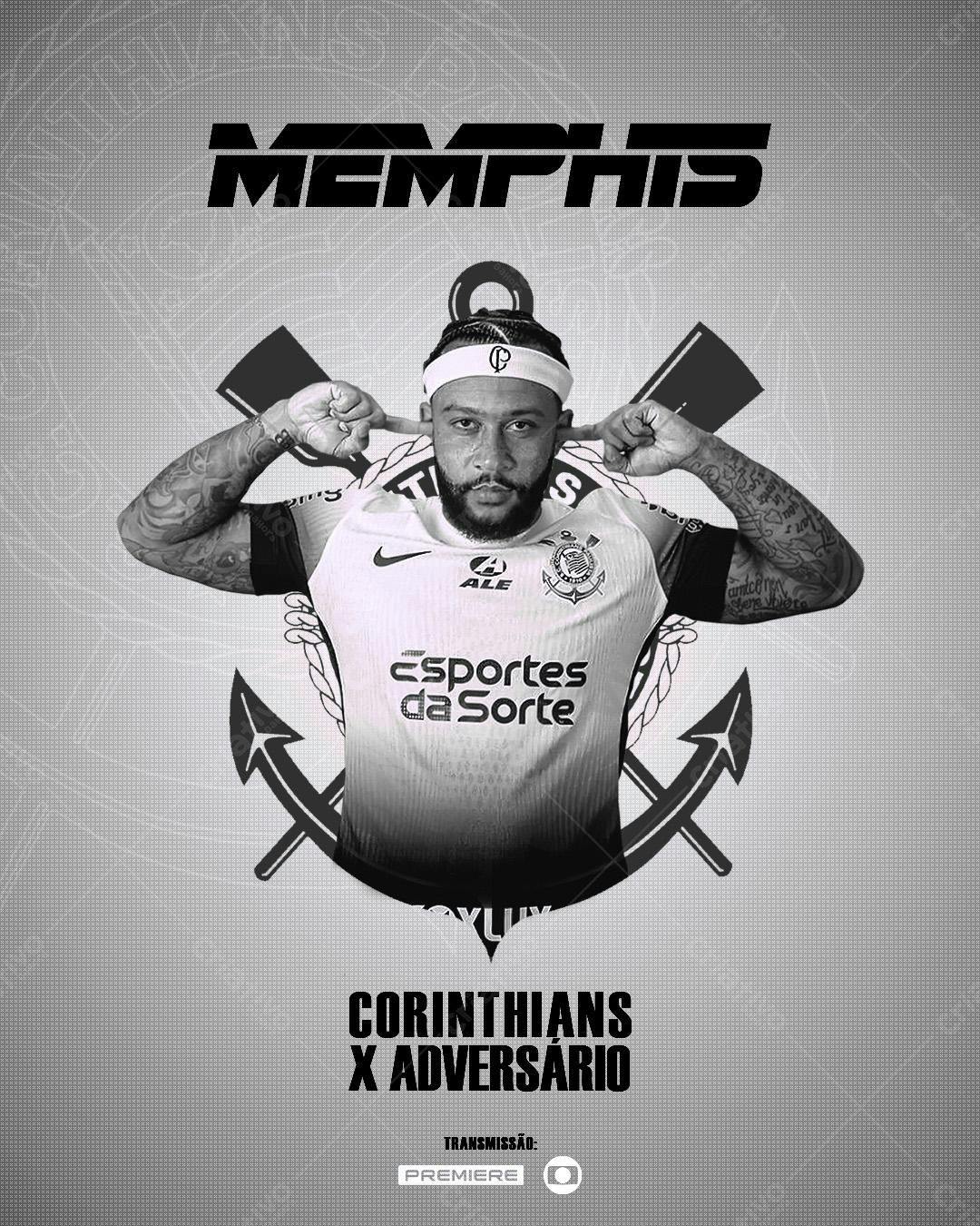 Flyer Corinthians x Adversário PSD Editável