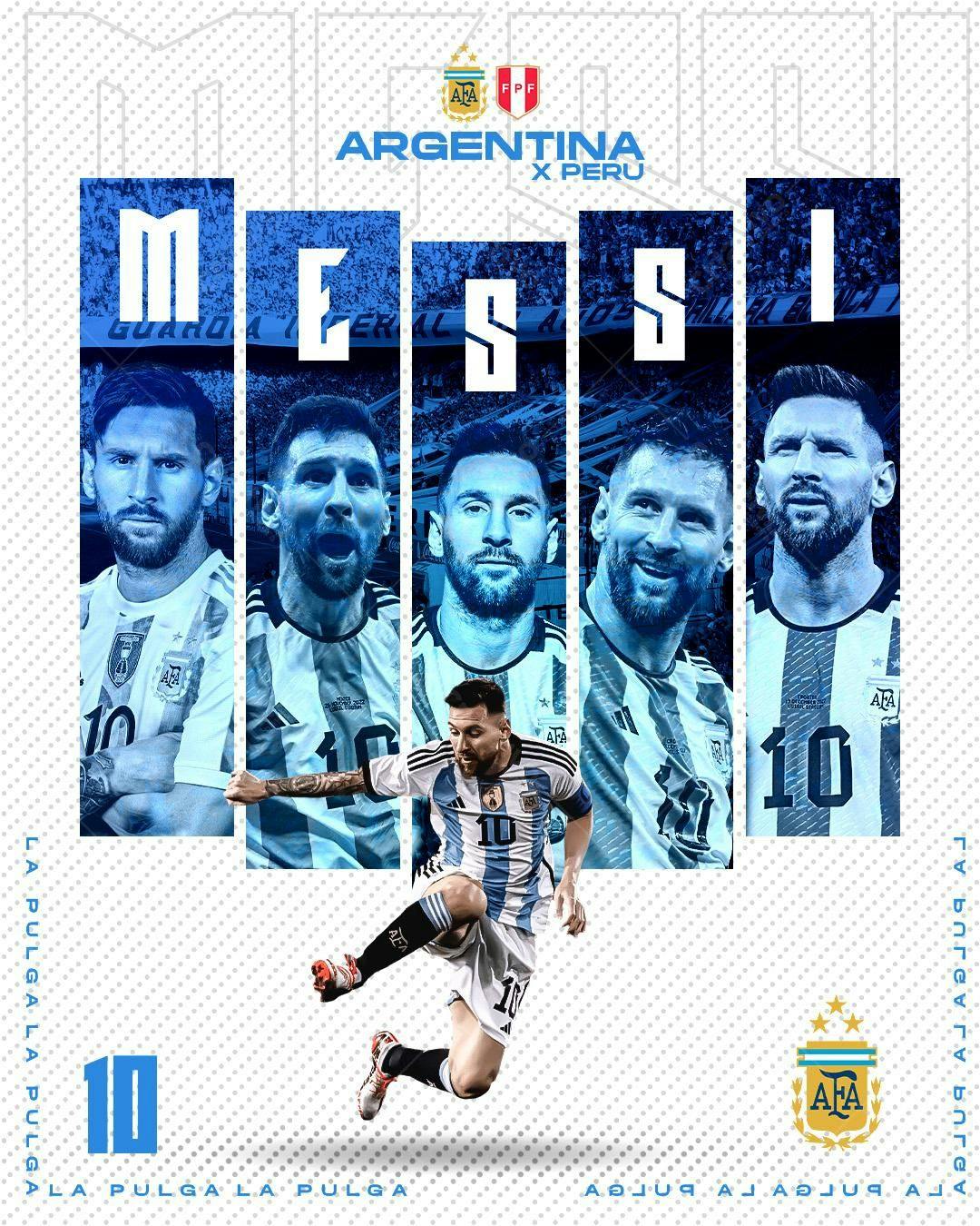 Poster Argentina x Peru com Messi PSD Editável