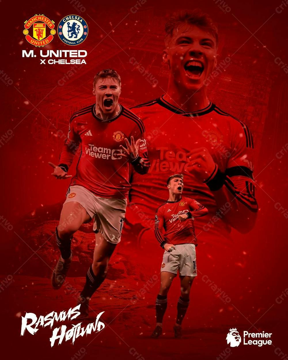 Flyer Futebol Manchester United Feed Psd