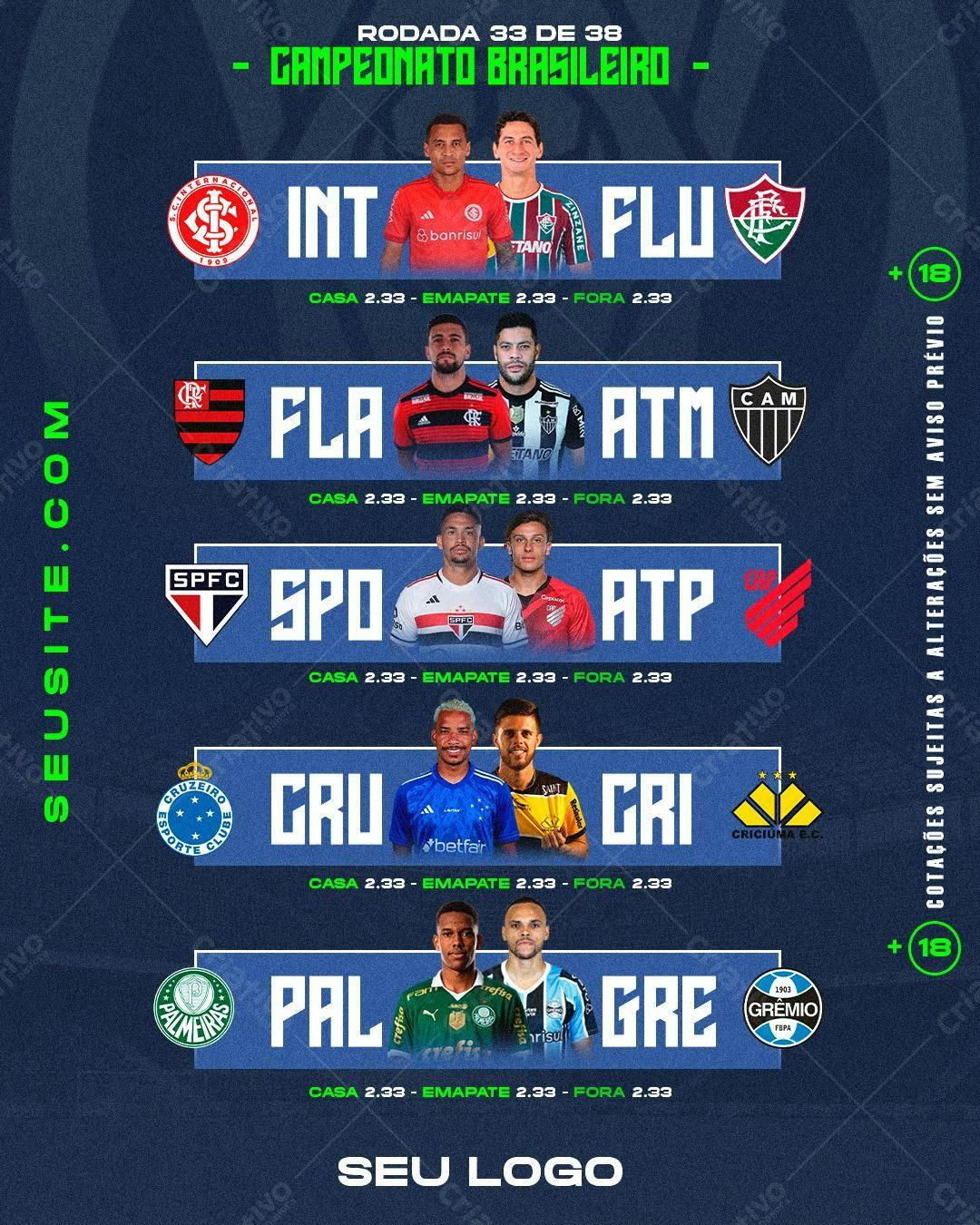 Flyer Campeonato Brasileiro PSD Editável