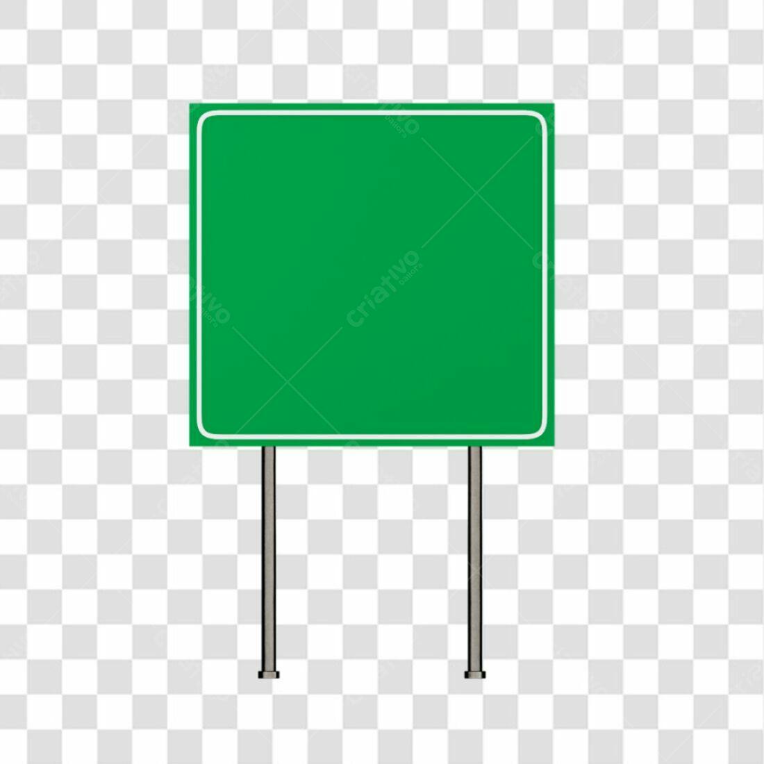 Placa Verde PNG com fundo transparente