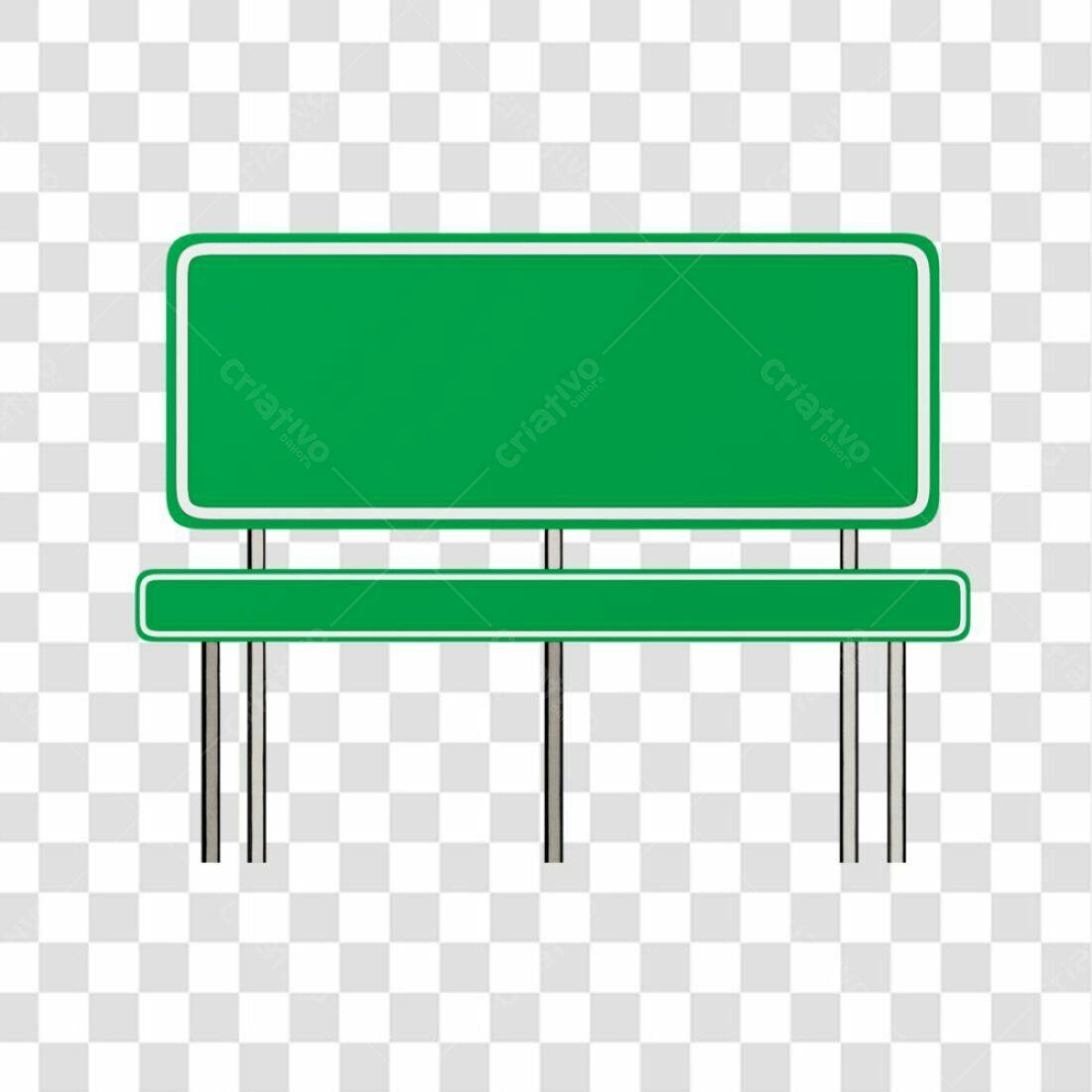 Placa de Sinalização Verde PNG com fundo transparente