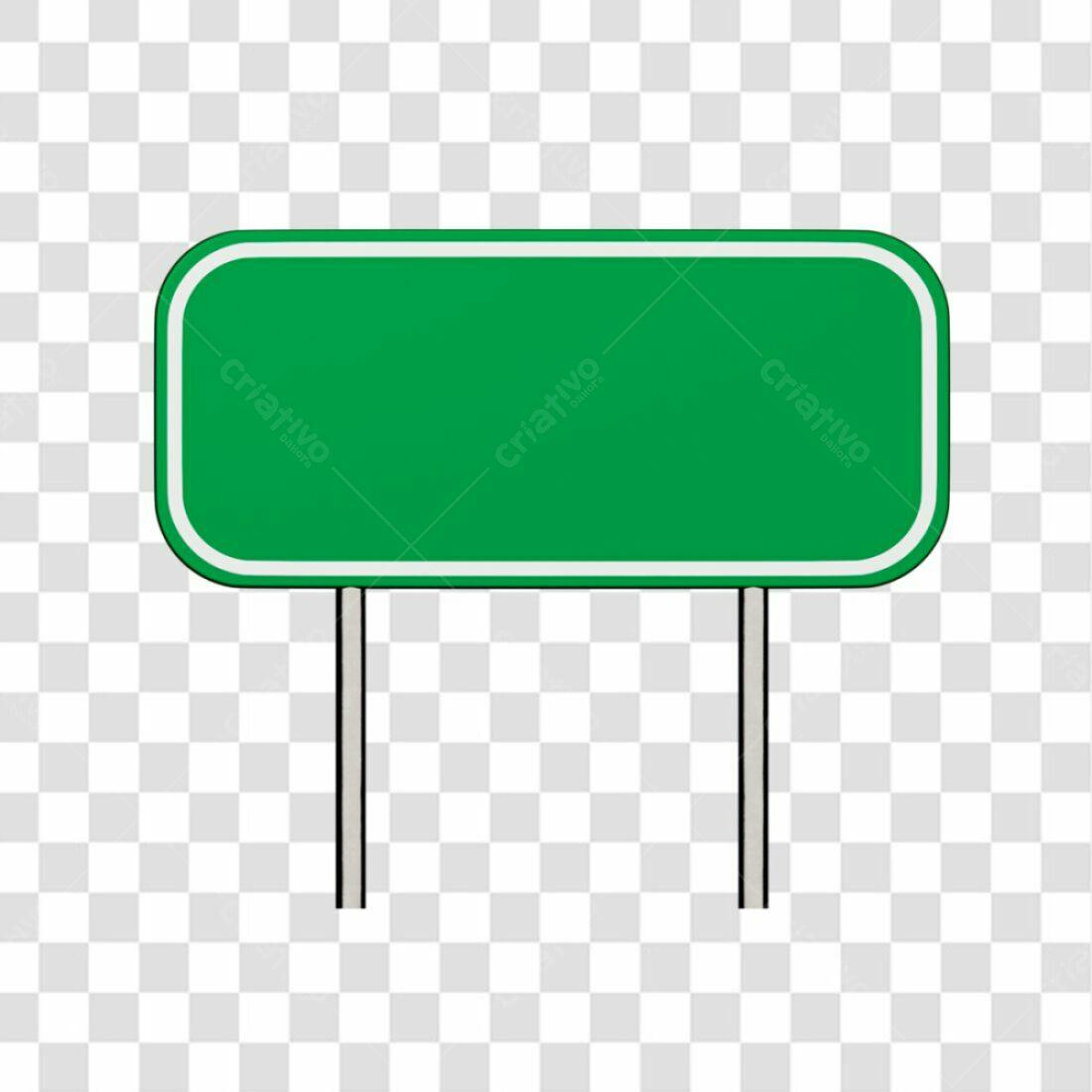Placa Sinalização Verde PNG com fundo transparente