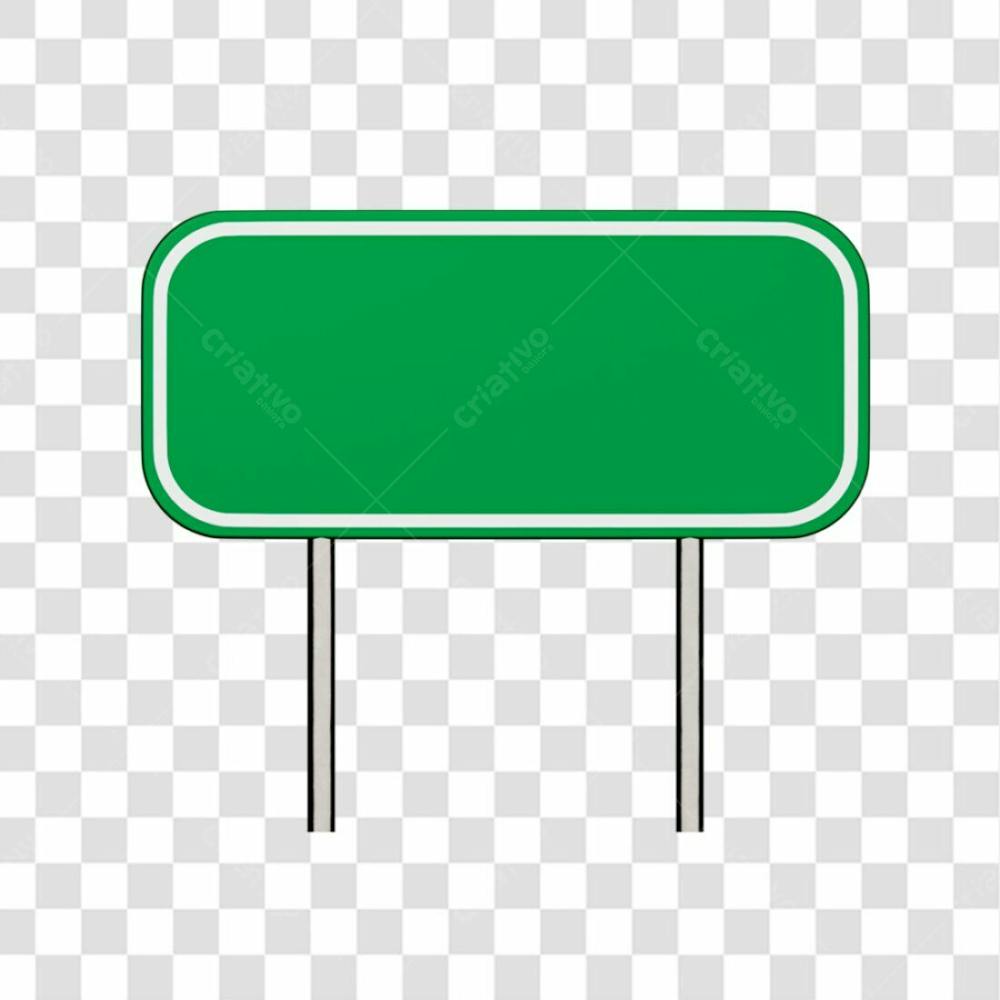 Placa Verde De Estrada Isolada Em Fundo Transparente