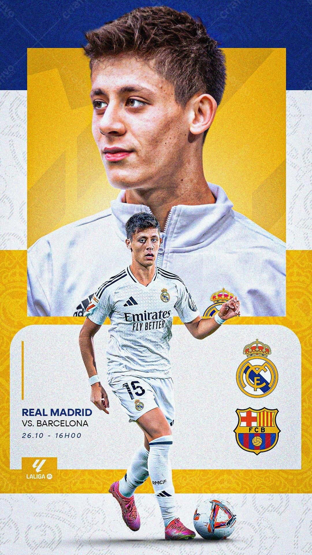 Poster Real Madrid x Barcelona PSD Editável