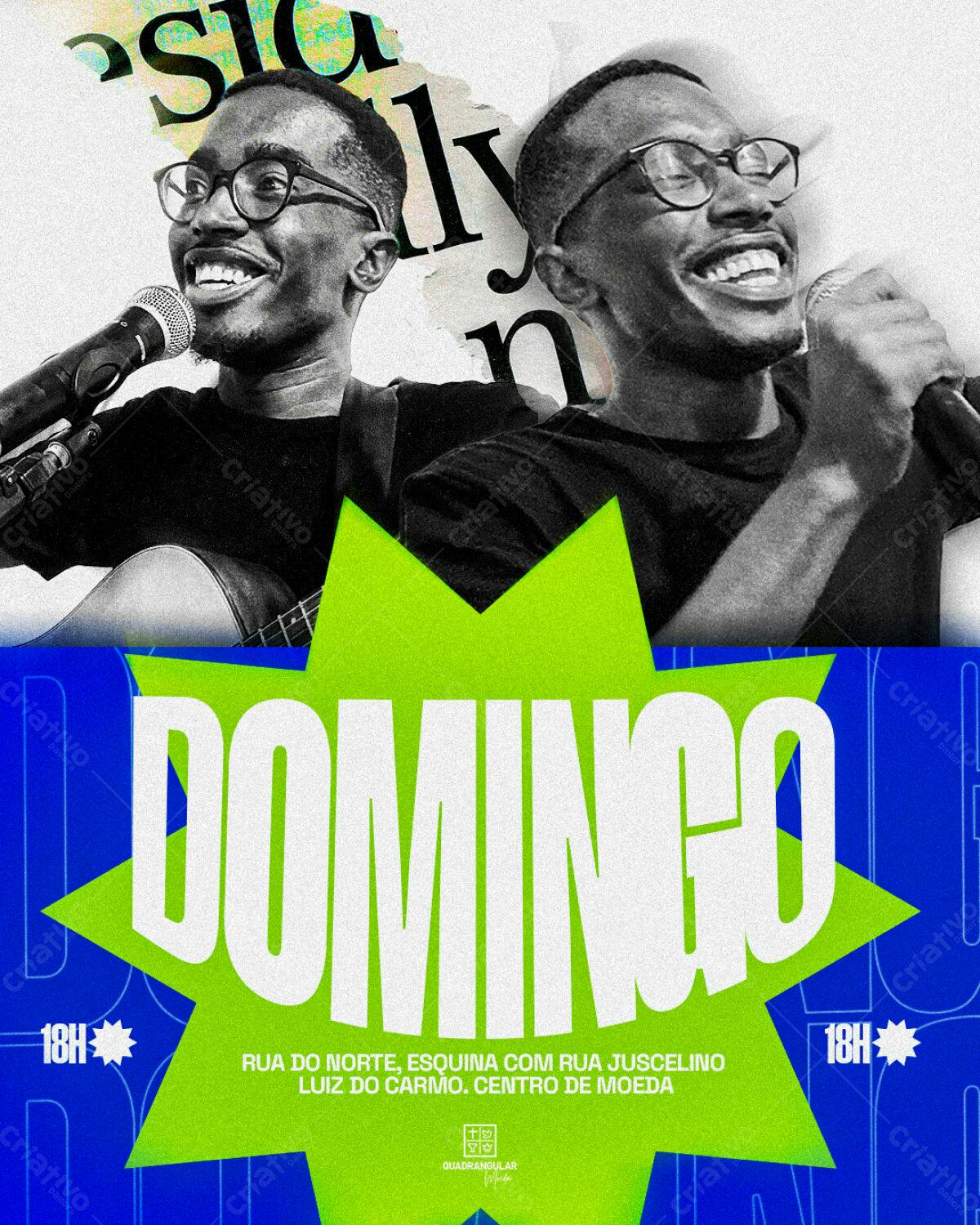 Flyer para Show Musical Dominical PSD Editável