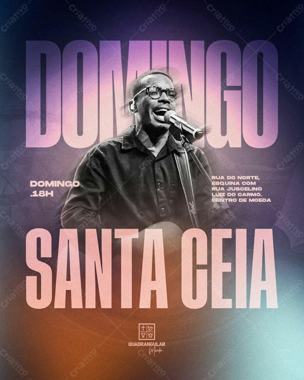 Flyer para Evento de Santa Ceia PSD Editável
