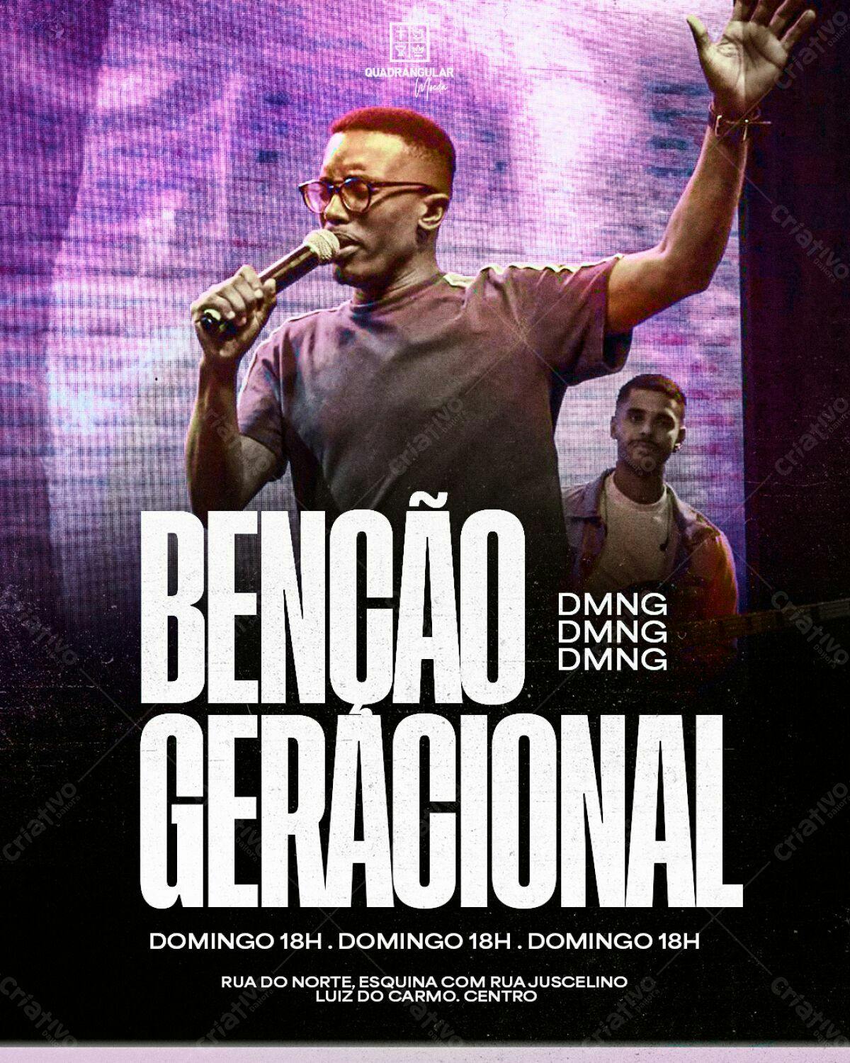 Flyer para Evento Benção Geracional PSD Editável