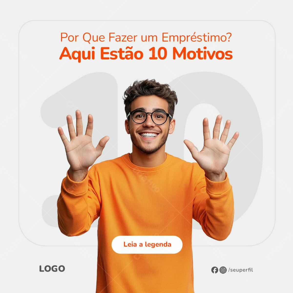 Post para Redes Sociais Empréstimo PSD Editável