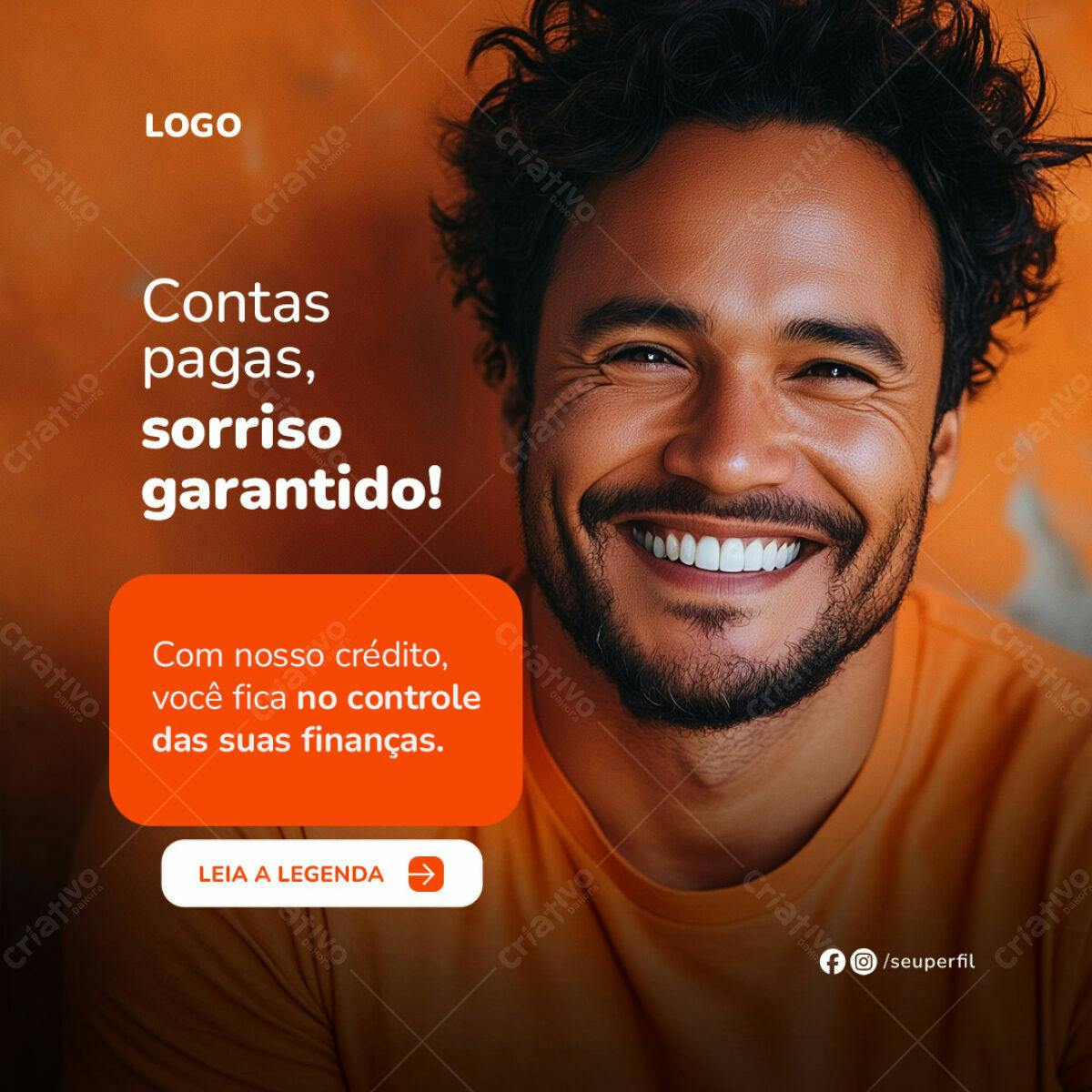 Postagem Mídias Sociais Crédito PSD Editável