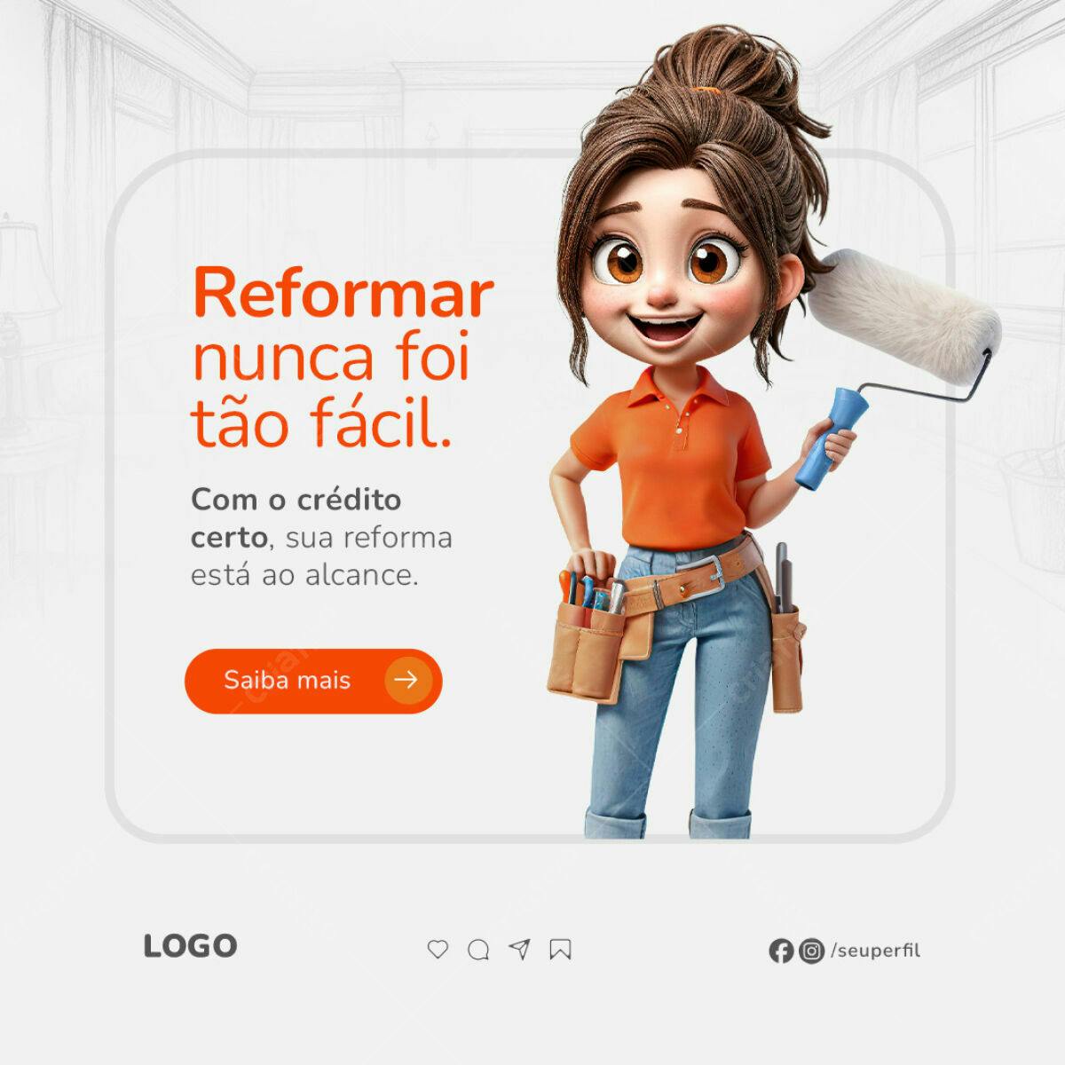 Banner Reforma Fácil PSD Editável