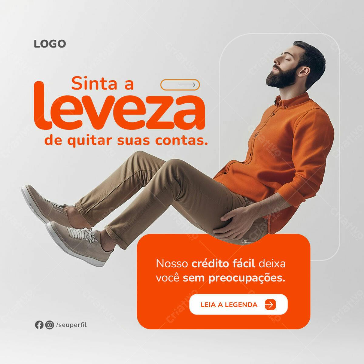 Post de Mídia Social Crédito Fácil PSD Editável