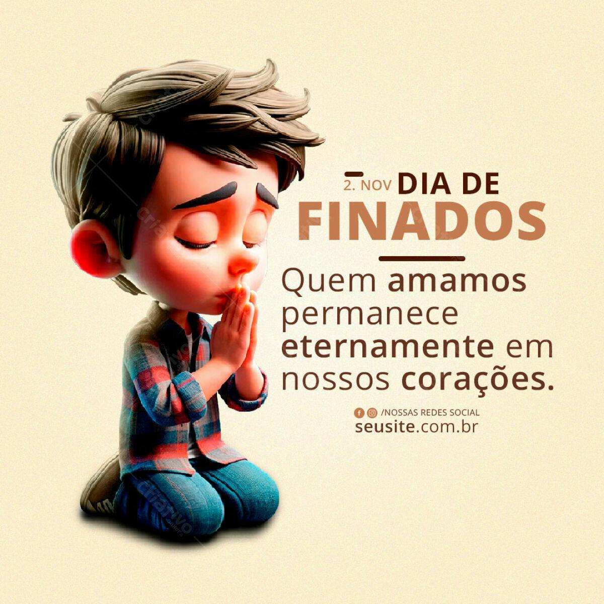 Imagem Dia de Finados PSD Editável