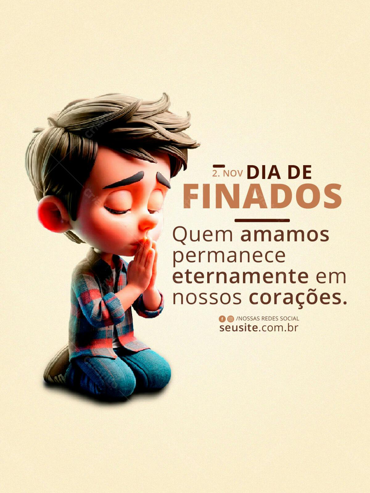 Post para Dia de Finados PSD Editável