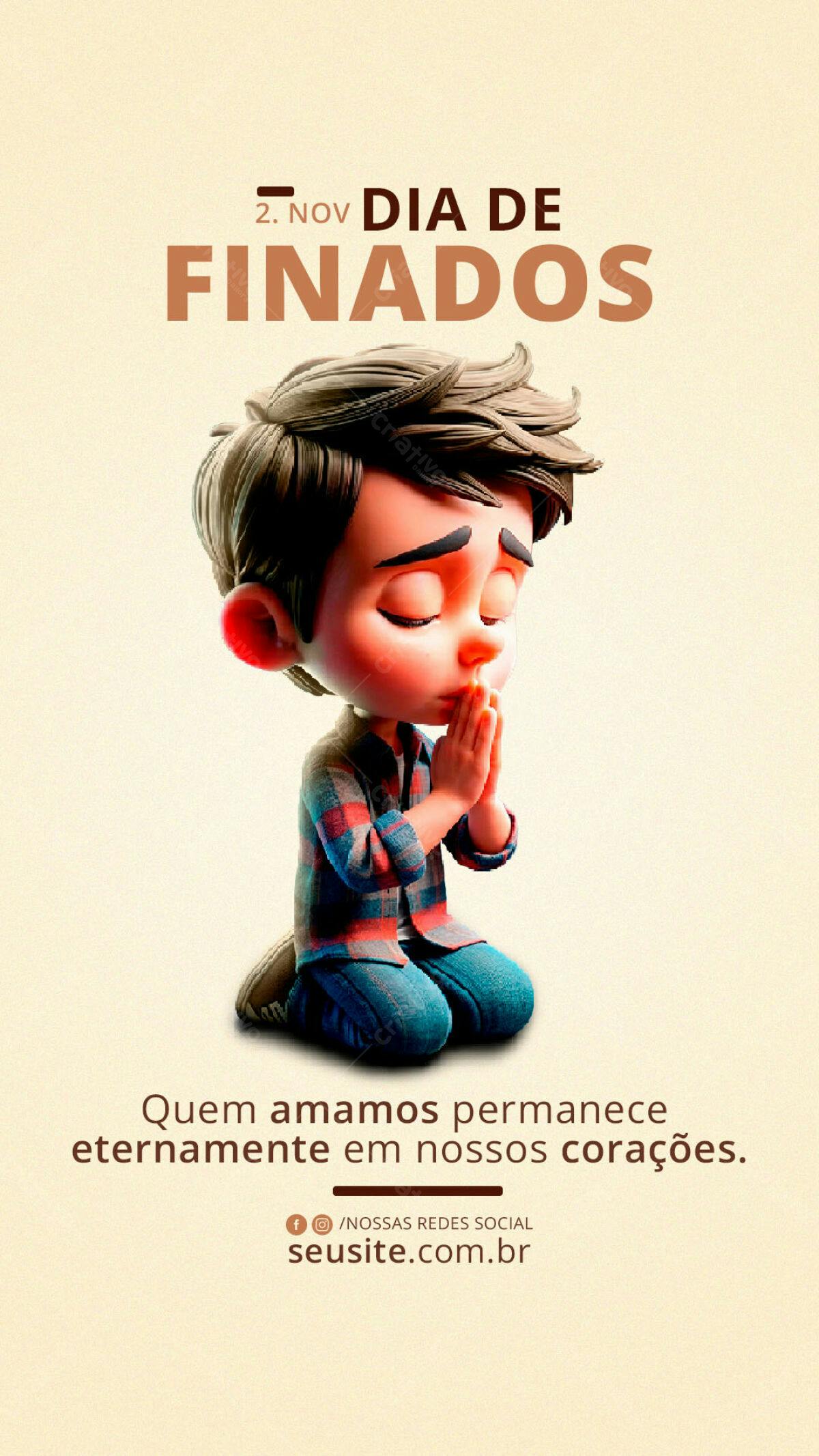 Post para Dia de Finados PSD Editável