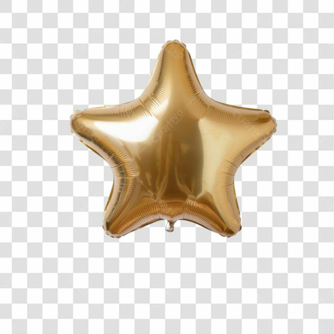 Icone Estrelado Dourado PNG com fundo transparente