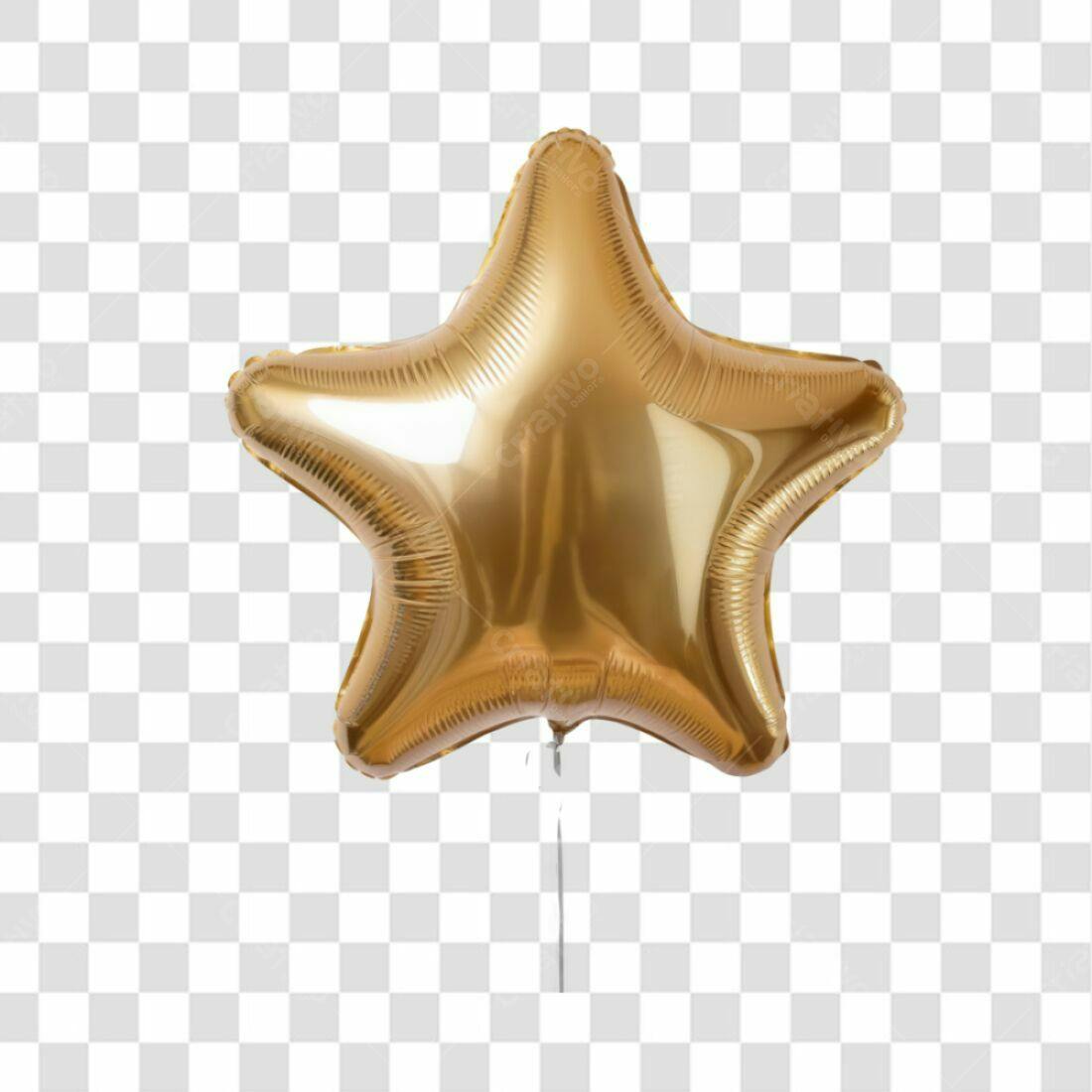 Icone Estrela Dourada PNG com fundo transparente