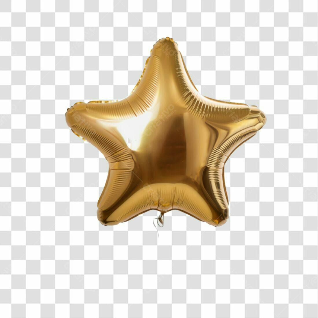 Icone Estrela Dourada PNG com fundo transparente