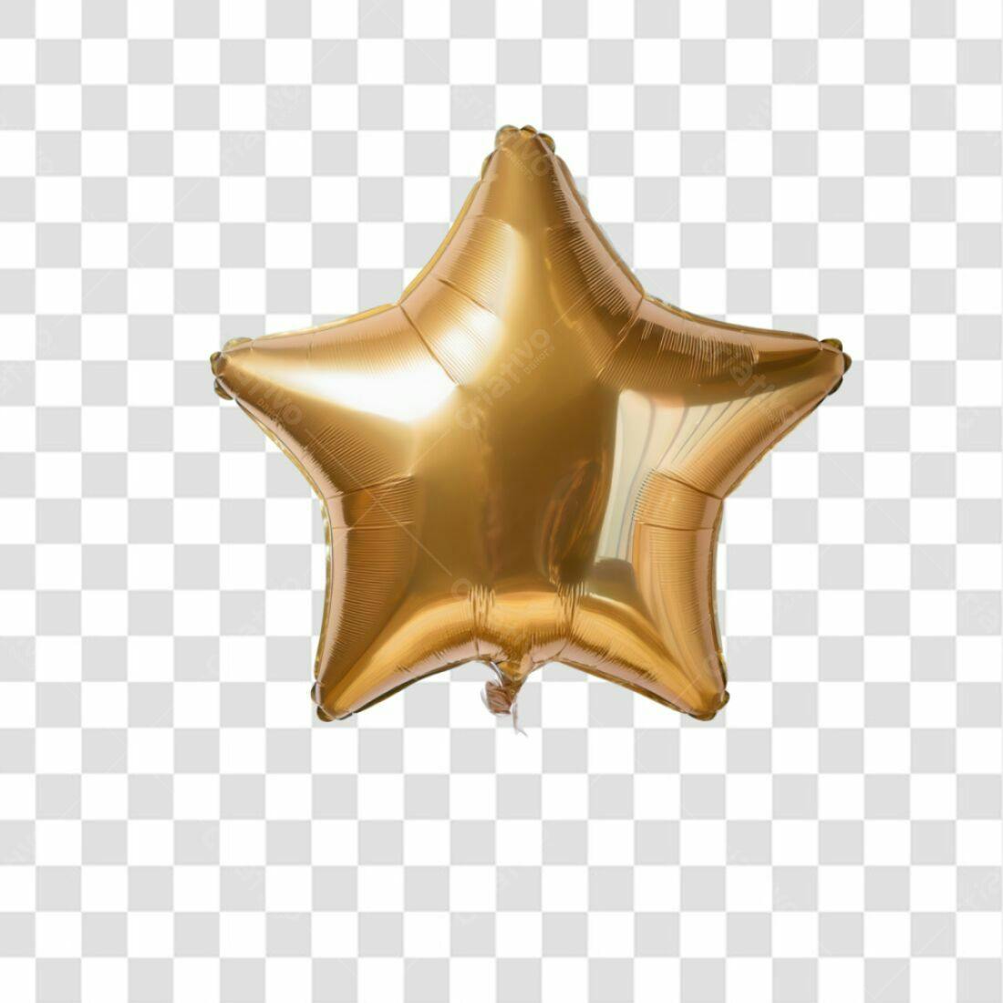 Icone Estrela Dourada PNG com fundo transparente